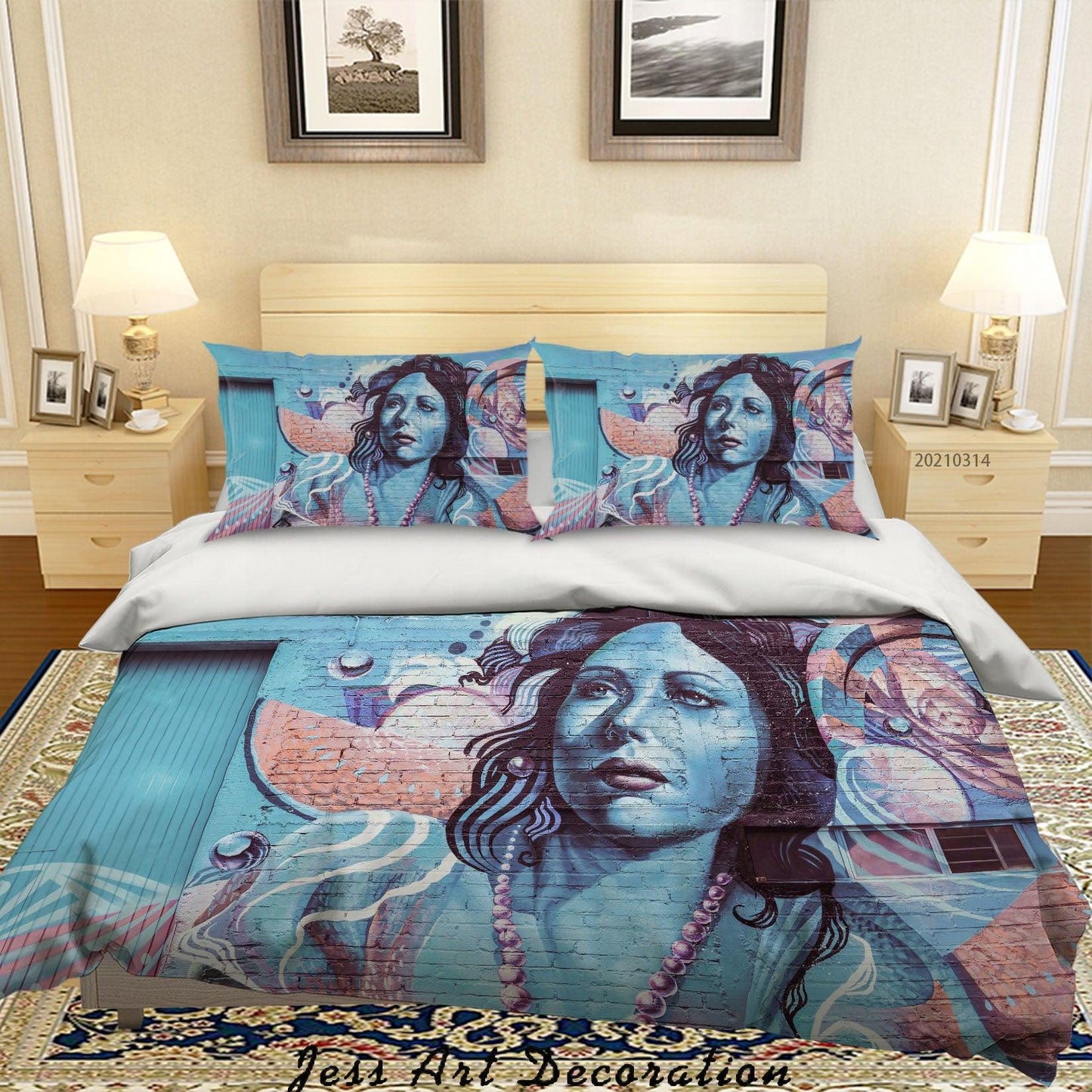3D Abstract Street Graffiti Artist Works Quilt Cover Set Bedding Set Duvet Cover Pillowcases 118