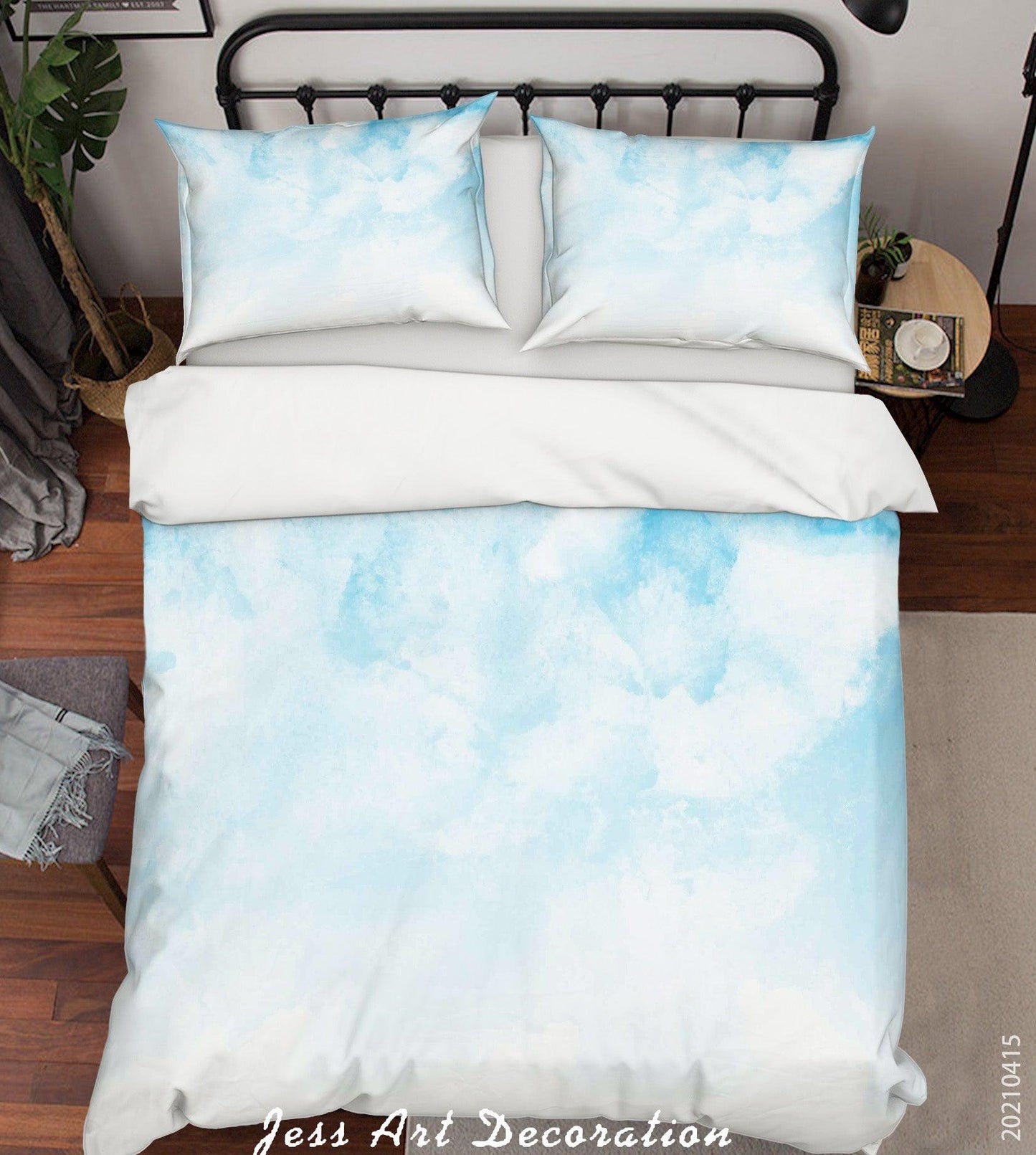3D Blue Sky Cloud Quilt Cover Set Bedding Set Duvet Cover Pillowcases 90
