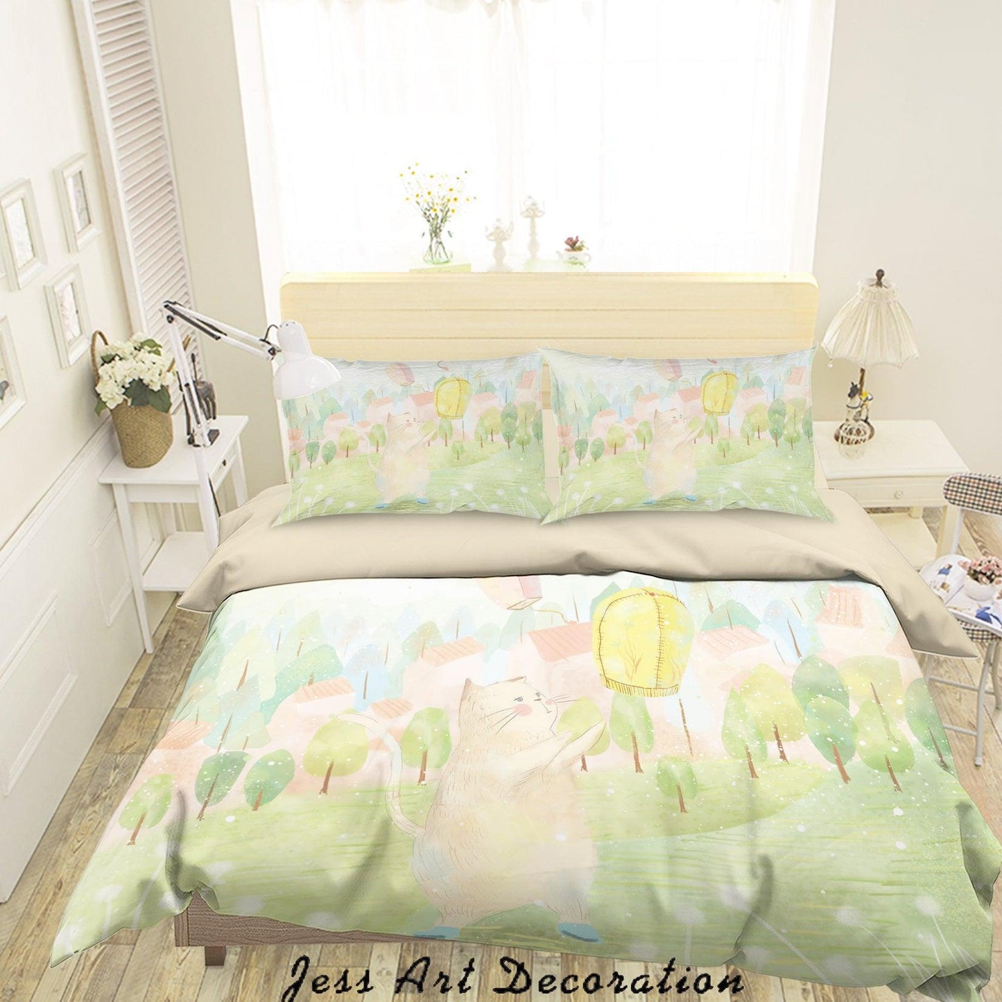 3D Cartoon Cat House Tree Quilt Cover Set Bedding Set Duvet Cover Pillowcases A576 LQH
