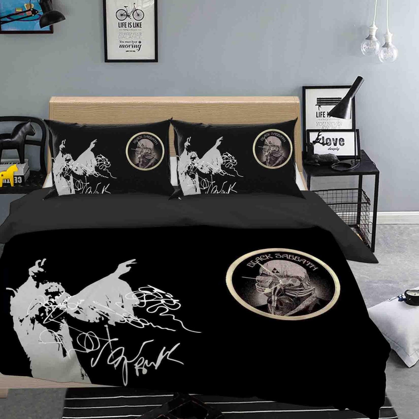 3D Black Sabbath Clock Quilt Cover Set Bedding Set Duvet Cover Pillowcases SF45
