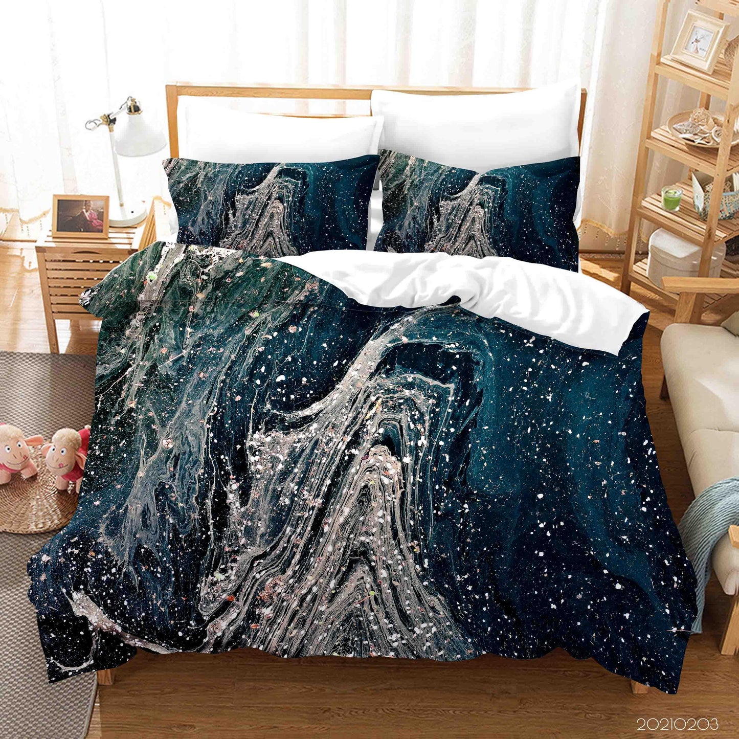 3D Abstract Marble Texture Quilt Cover Set Bedding Set Duvet Cover Pillowcases 12