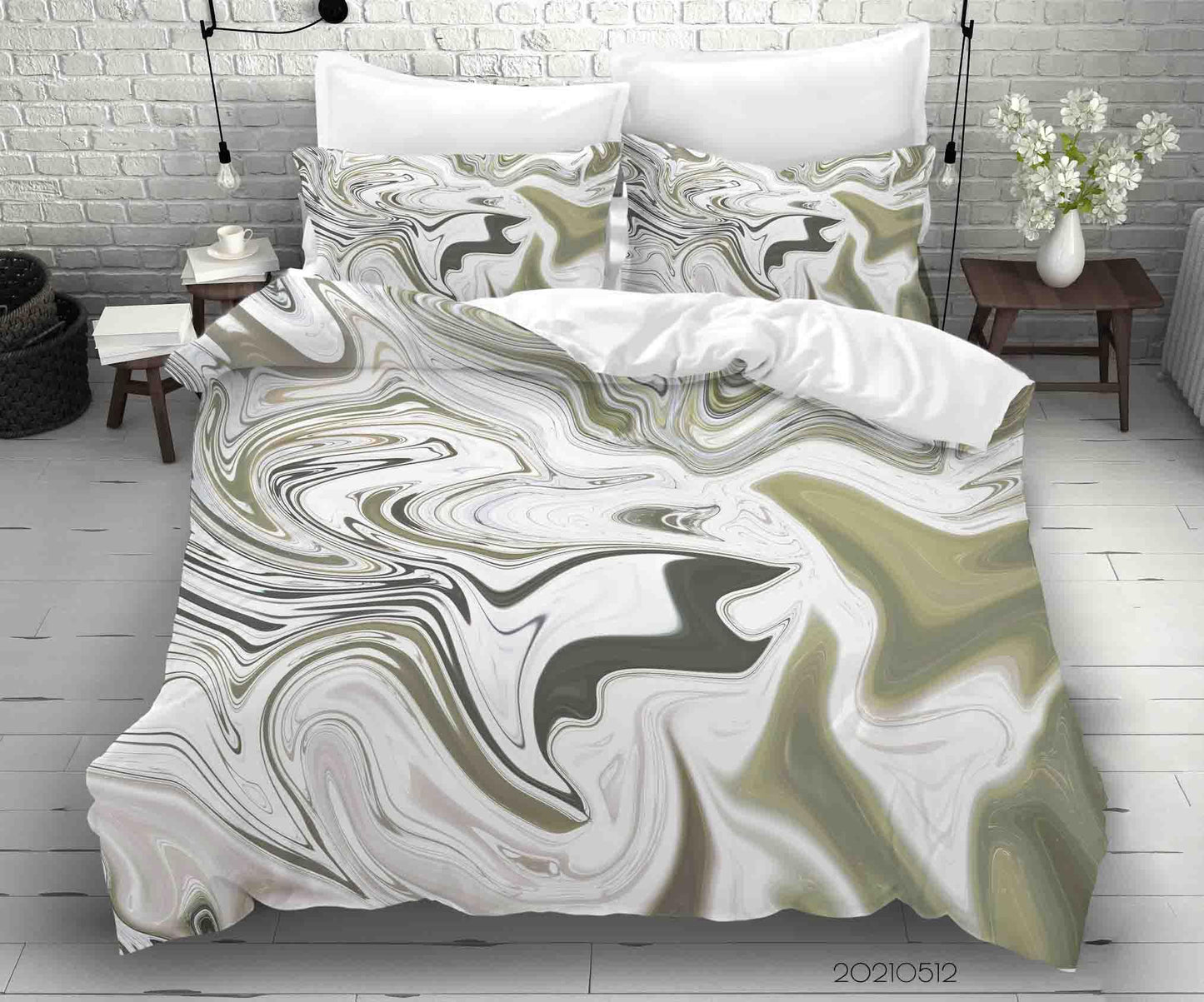 3D Abstract Marble Texture Quilt Cover Set Bedding Set Duvet Cover Pillowcases 299