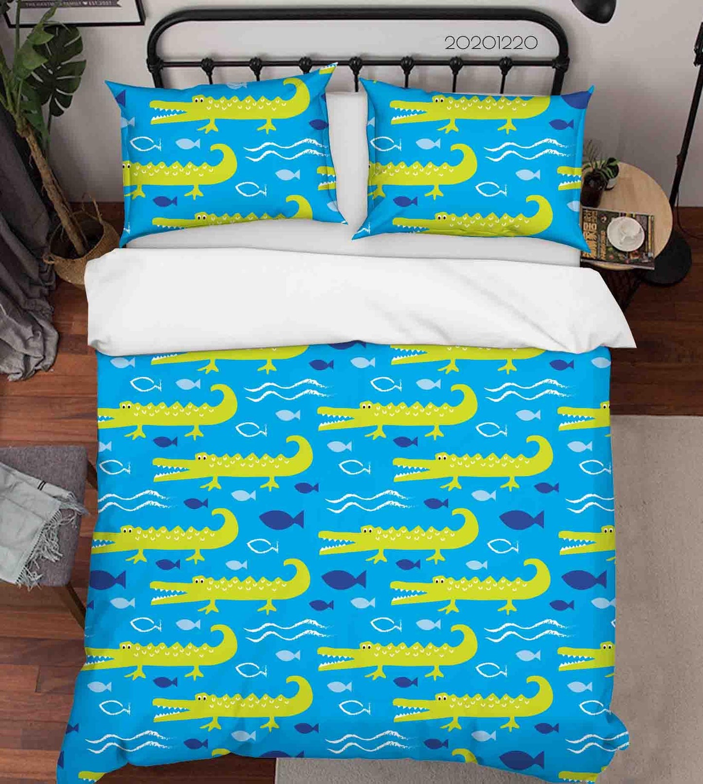 3D Animal Hand Drawn Crocodile Ocean Quilt Cover Set Bedding Set Duvet Cover Pillowcases 47