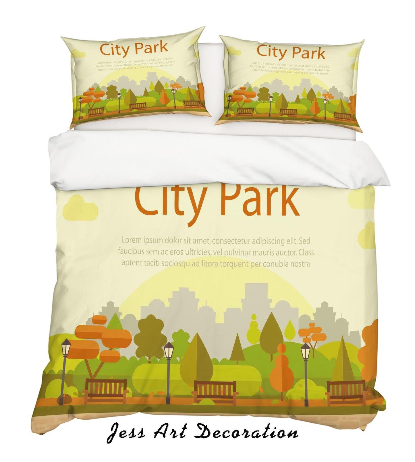 3D Cartoon Green Plants Quilt Cover Set Bedding Set Pillowcases 28