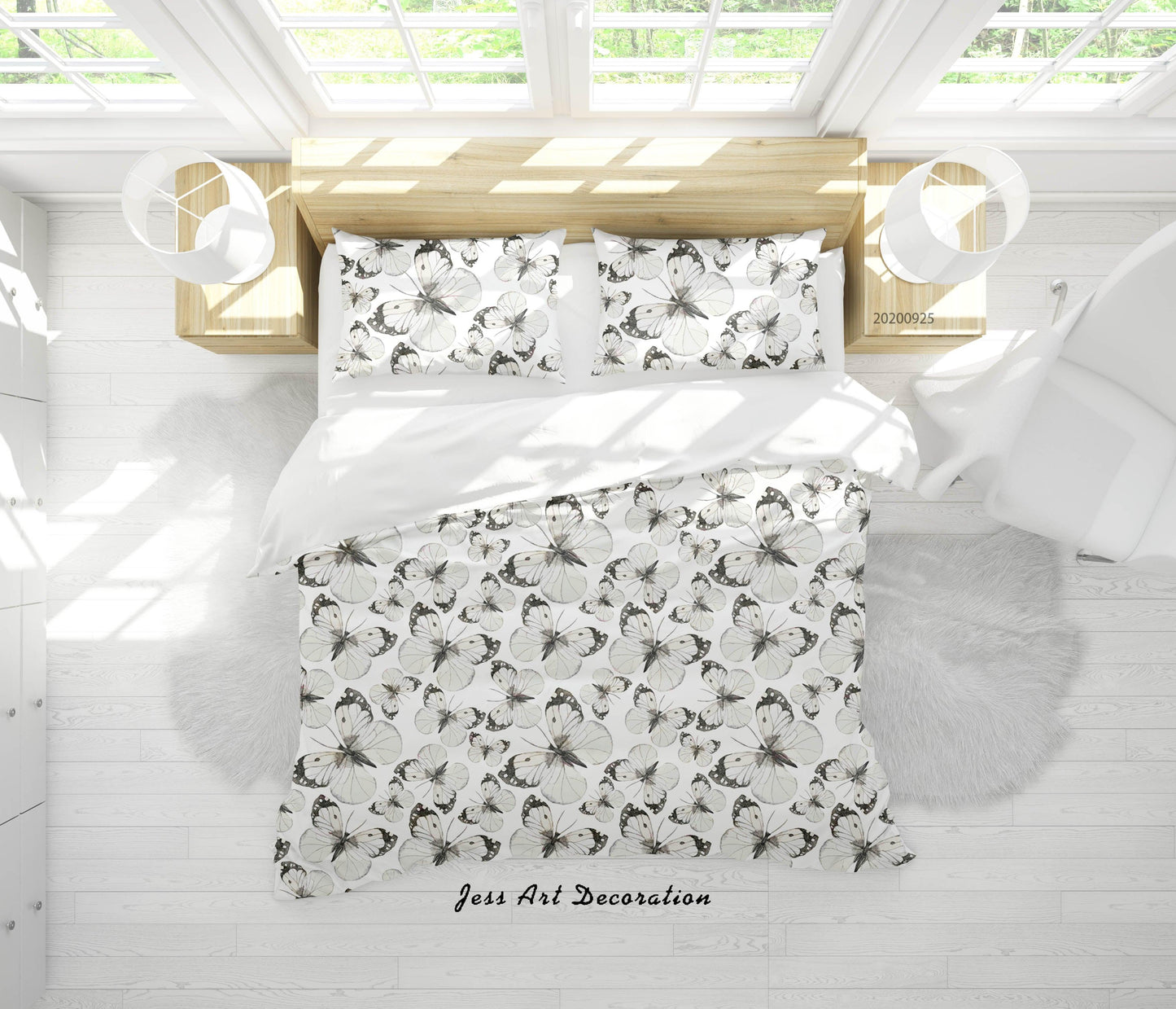 3D Cartoon Animal Butterfly Pattern Quilt Cover Set Bedding Set Duvet Cover Pillowcases WJ 6495