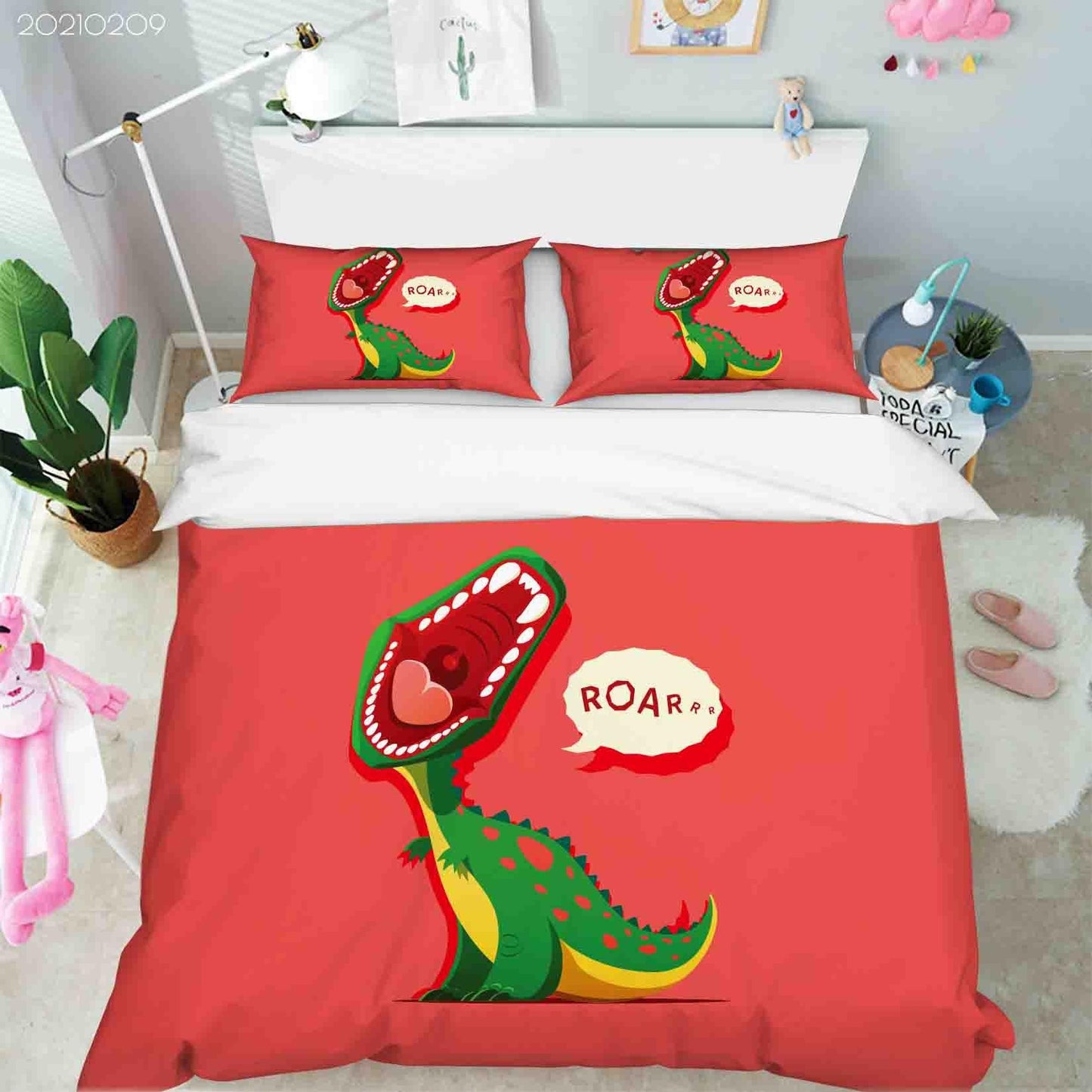 3D Cartoon Animal Dinosaur Quilt Cover Set Bedding Set Duvet Cover Pillowcases 229
