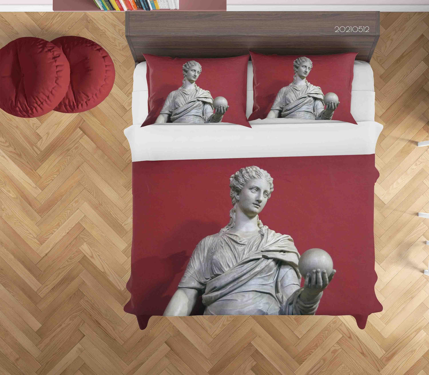 3D Art Sculpture Red Quilt Cover Set Bedding Set Duvet Cover Pillowcases 243