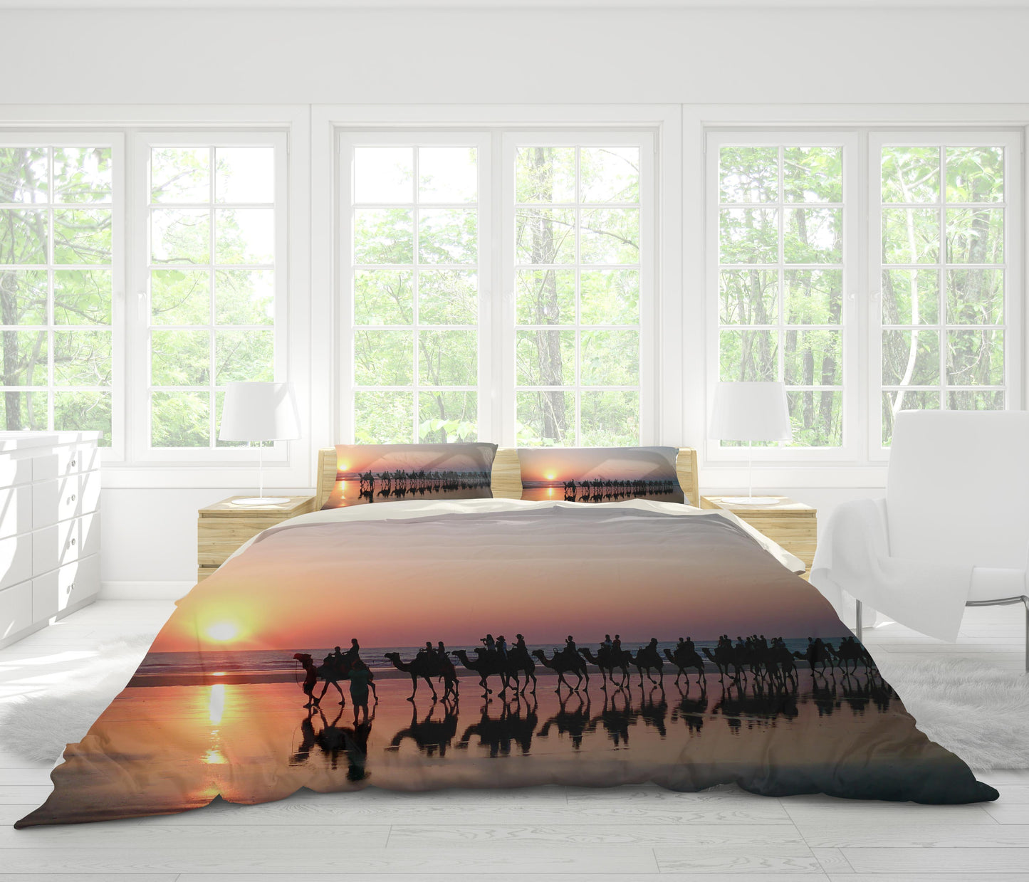 3D Camel Sunset Quilt Cover Set Bedding Set Pillowcases 164