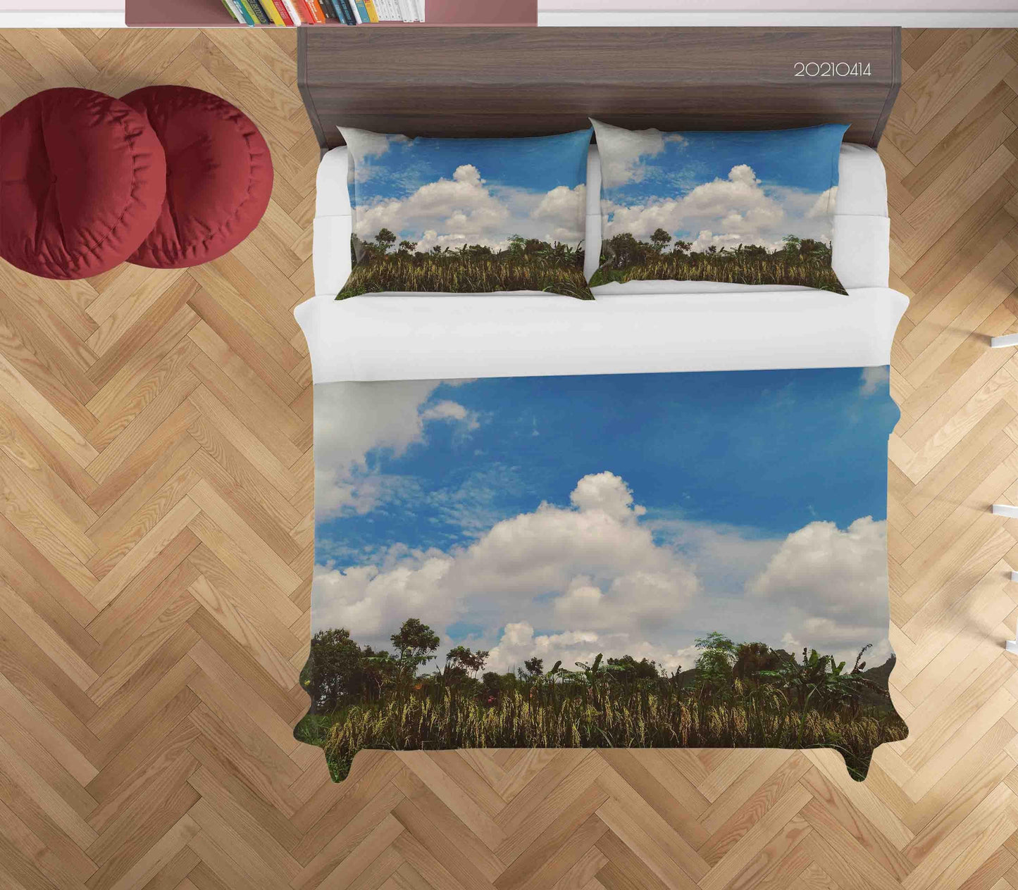 3D Blue Sky Sky Cloud Forest Quilt Cover Set Bedding Set Duvet Cover Pillowcases 24