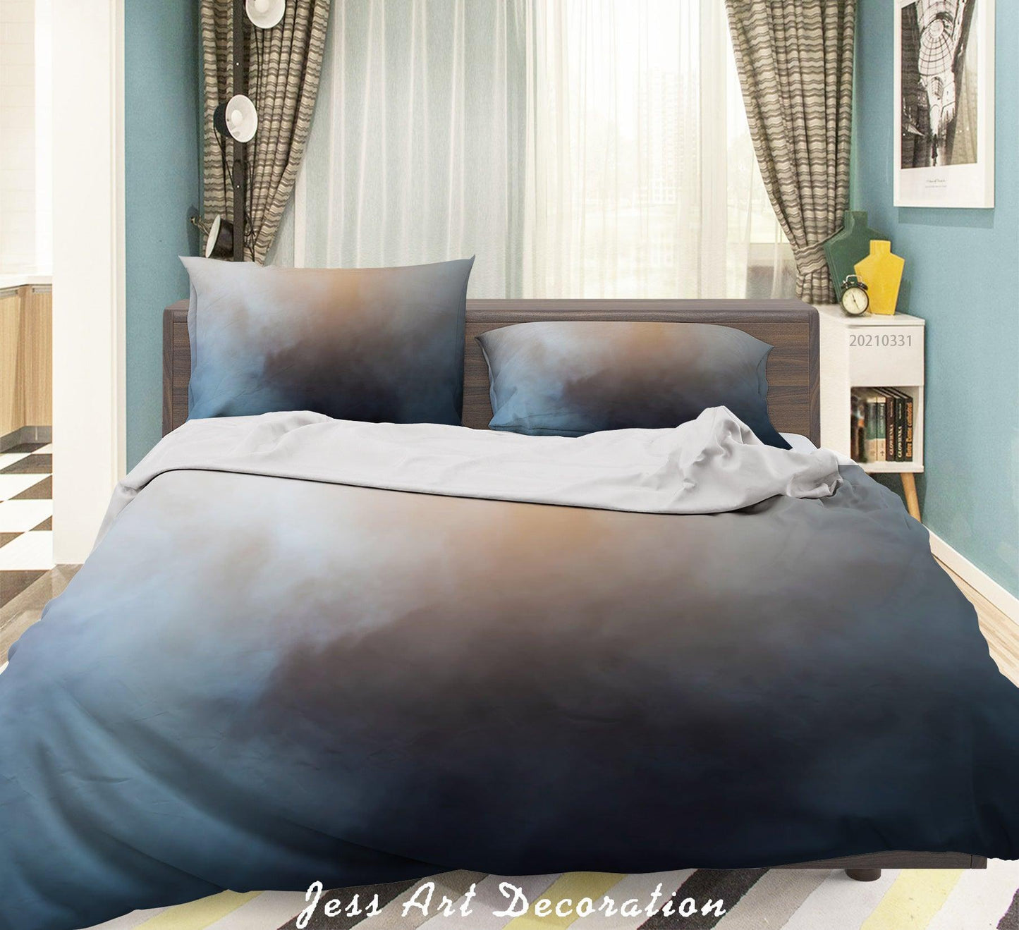 3D Abstract Grey Sky Quilt Cover Set Bedding Set Duvet Cover Pillowcases 213