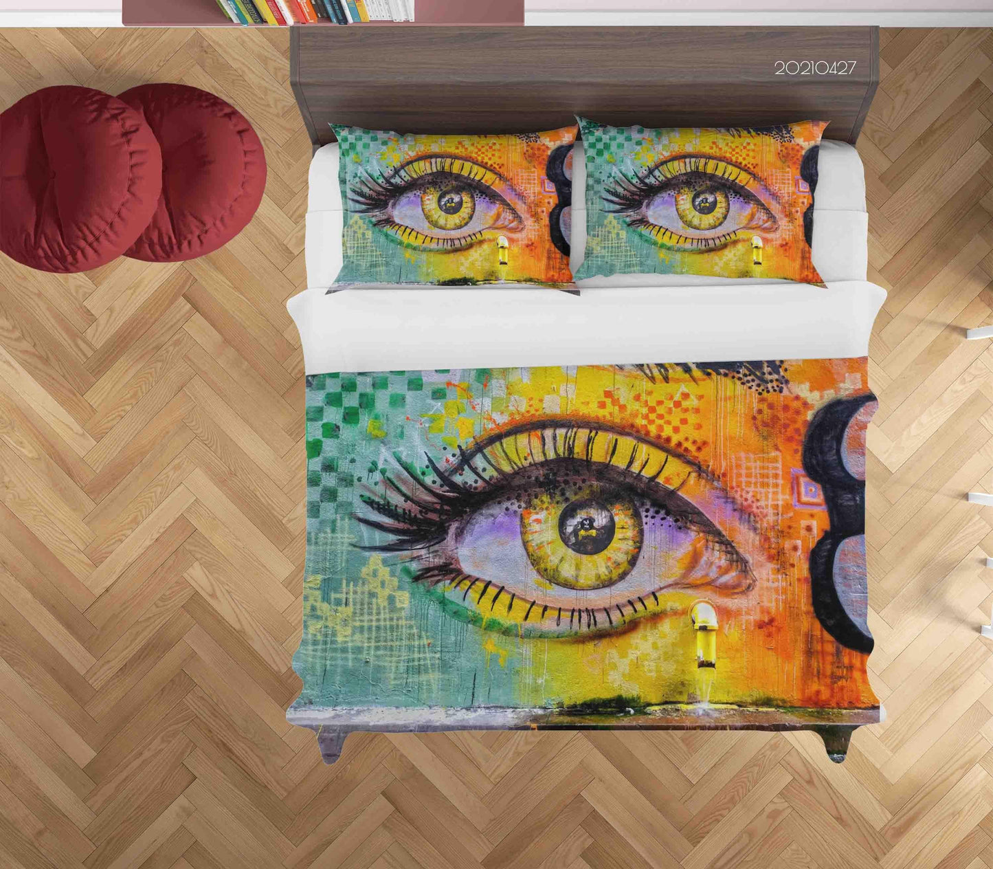 3D Abstract Color Eye Graffiti Quilt Cover Set Bedding Set Duvet Cover Pillowcases 84