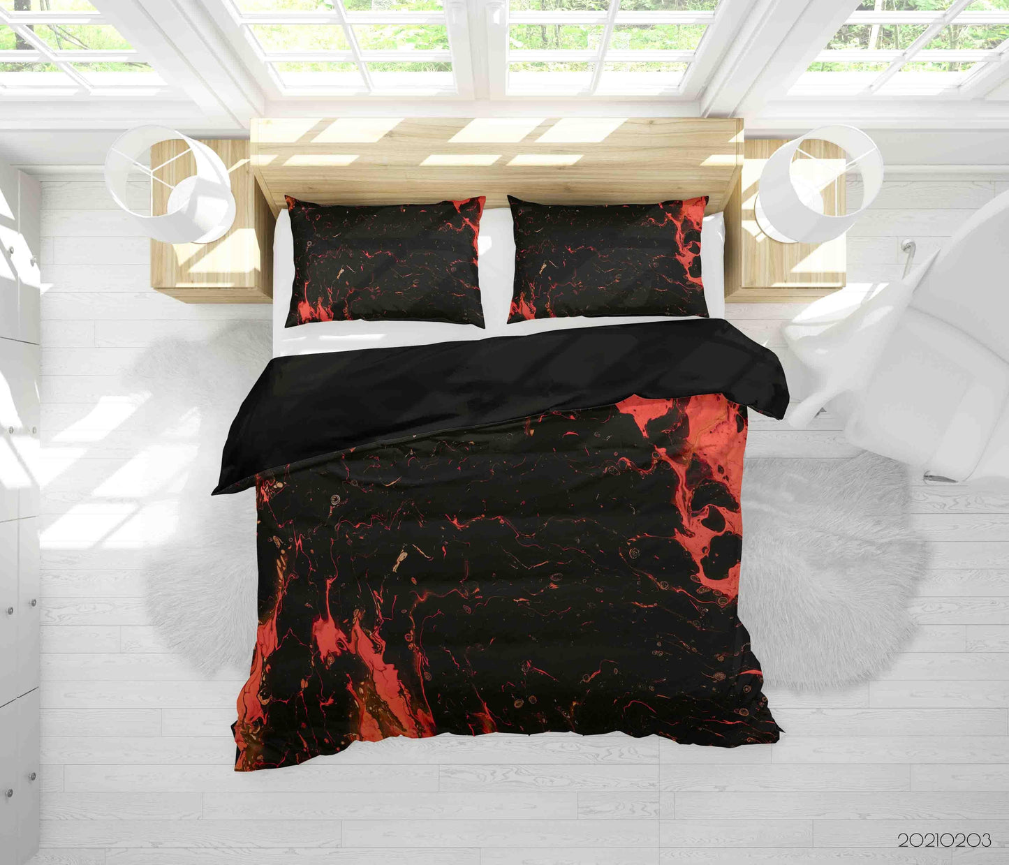 3D Abstract Black Marble Texture Quilt Cover Set Bedding Set Duvet Cover Pillowcases 70