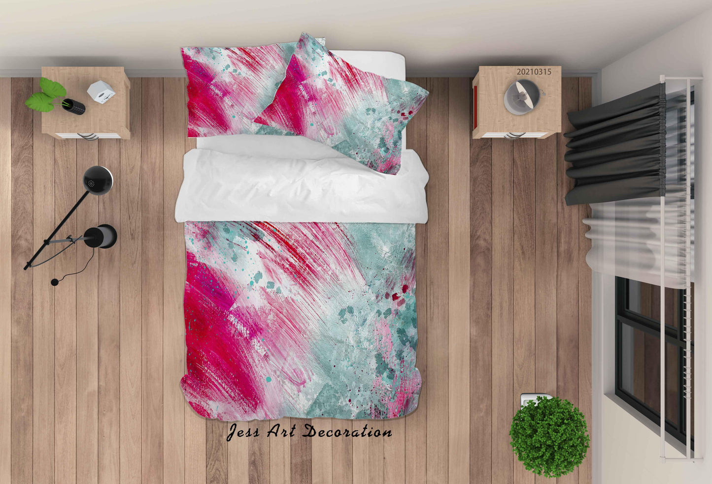 3D Abstract Color Graffiti Quilt Cover Set Bedding Set Duvet Cover Pillowcases 94