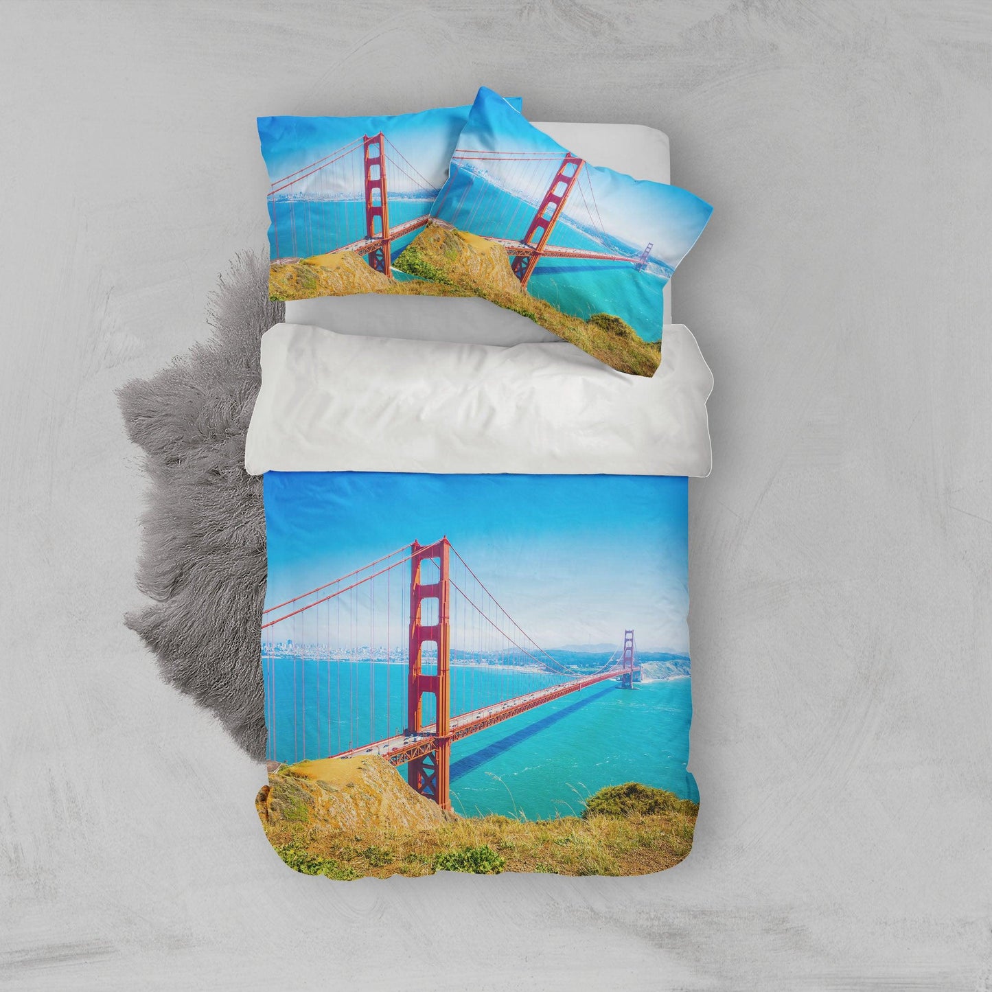 3D Blue Sea Viaduct Quilt Cover Set Bedding Set Pillowcases 32