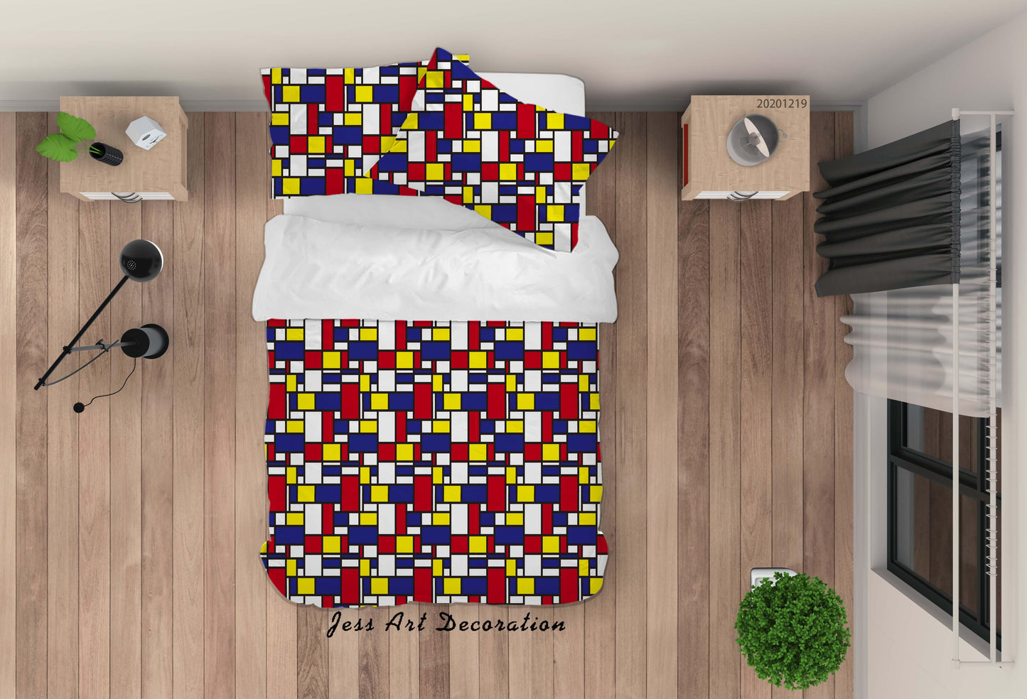 3D Abstract Color Geometry Quilt Cover Set Bedding Set Duvet Cover Pillowcases 12