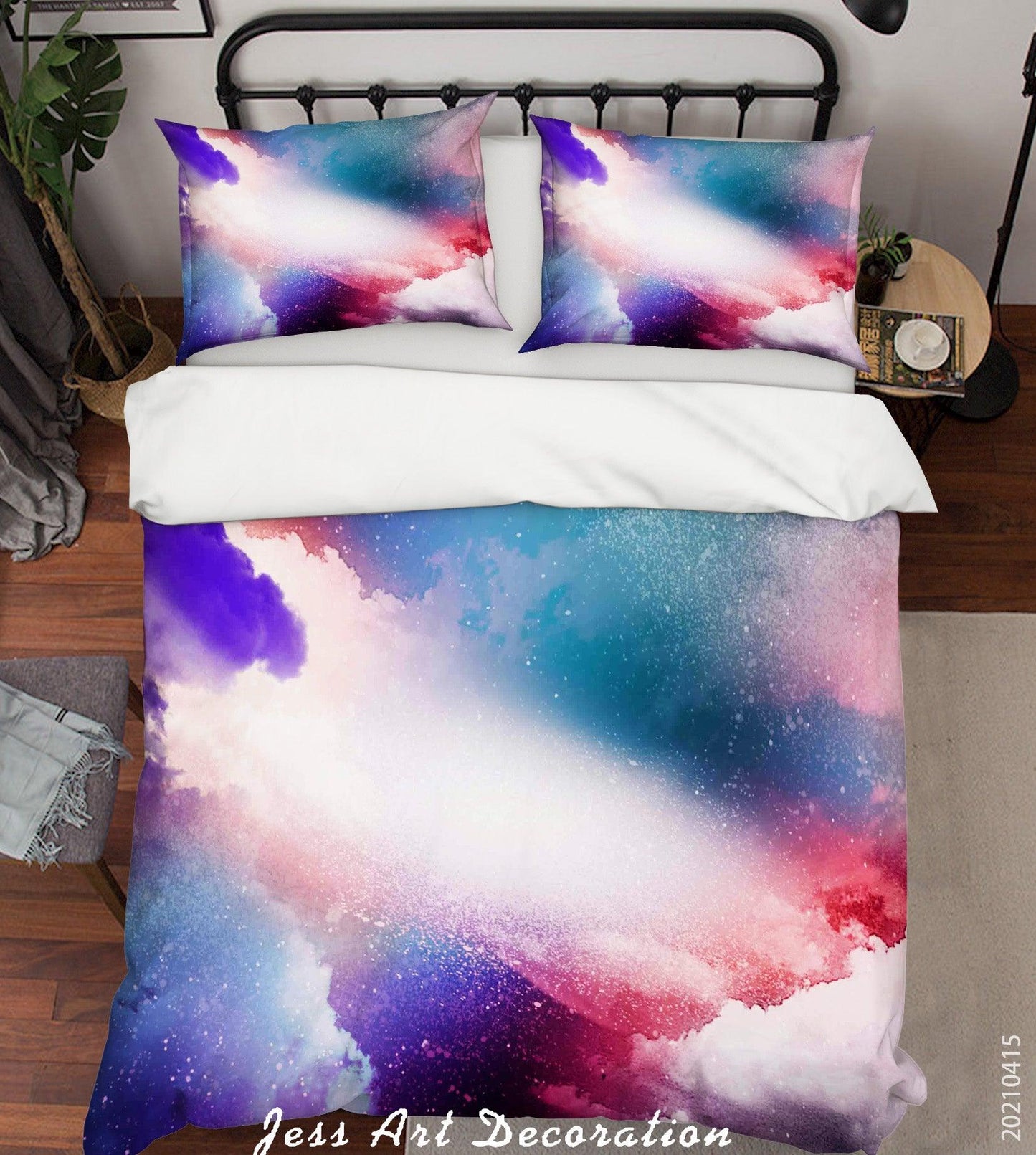 3D Abstract Colored Space Cloud Quilt Cover Set Bedding Set Duvet Cover Pillowcases 94