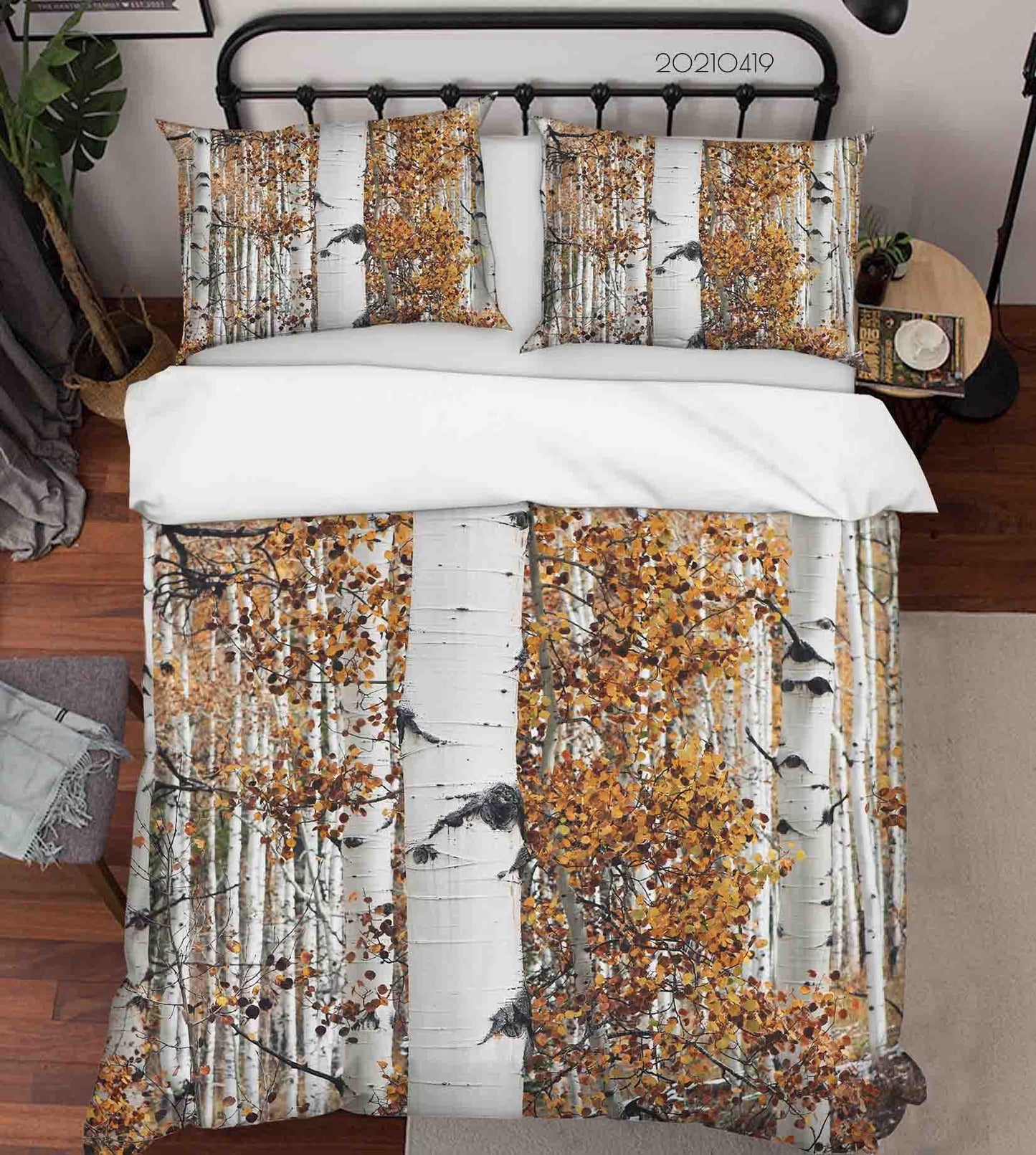 3D Birch Forest Landscape Quilt Cover Set Bedding Set Duvet Cover Pillowcases 144