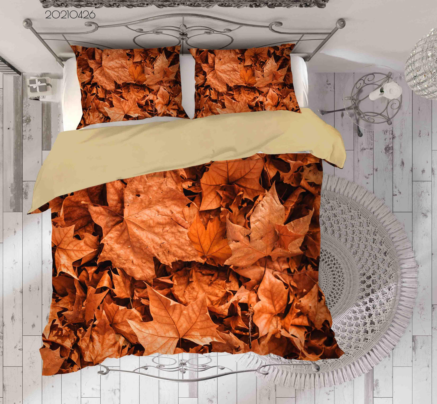 3D Autumn Tree Leaf Quilt Cover Set Bedding Set Duvet Cover Pillowcases 310