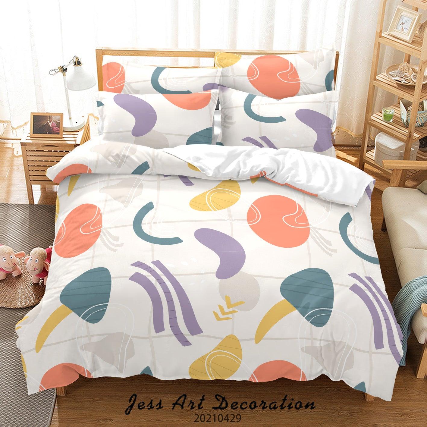 3D Abstract Color Geometry Quilt Cover Set Bedding Set Duvet Cover Pillowcases 28