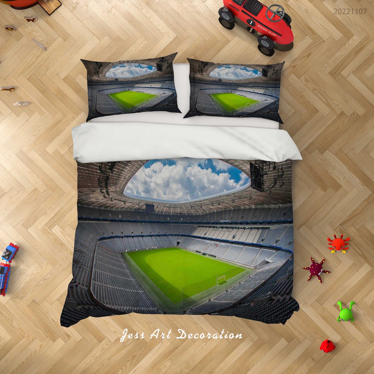 3D Bayern Munich Football Cloud Sky Quilt Cover Set Bedding Set Duvet Cover Pillowcase 721