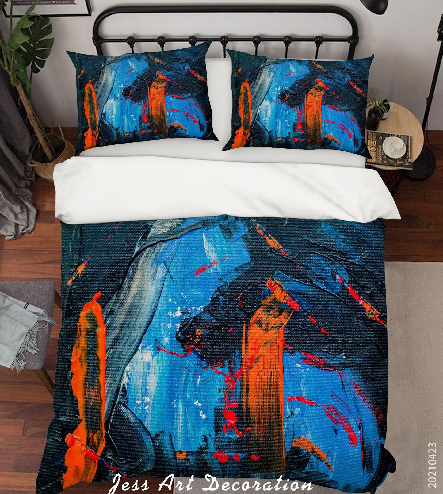 3D Abstract Color Graffiti Quilt Cover Set Bedding Set Duvet Cover Pillowcases 133