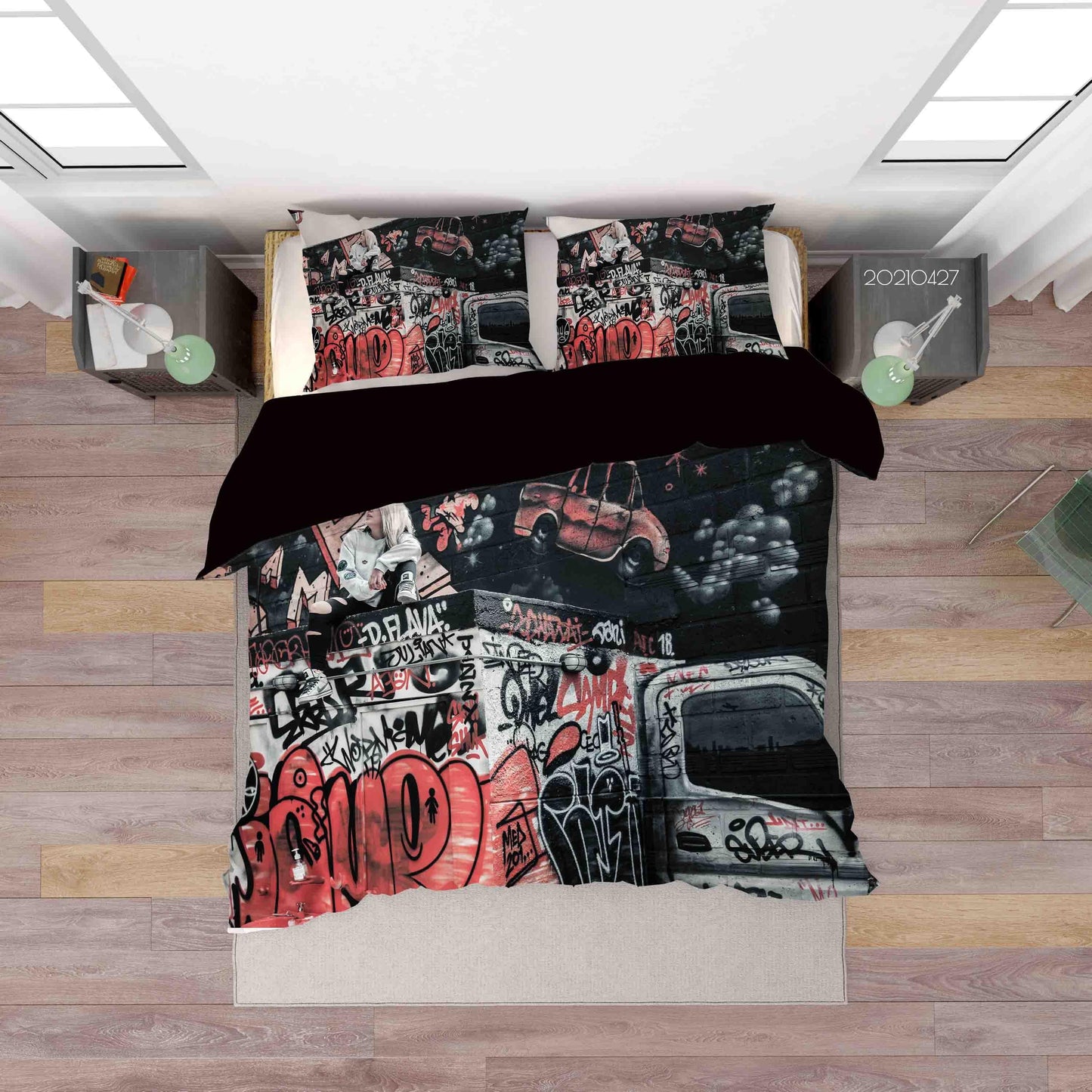 3D Abstract Artist Works Graffiti Quilt Cover Set Bedding Set Duvet Cover Pillowcases 93