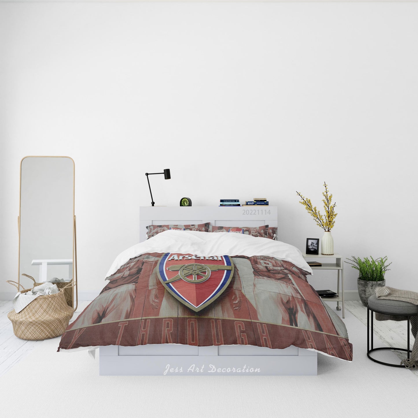 3D Arsenal FC Person Sign Quilt Cover Set Bedding Set Duvet Cover Pillowcase 884
