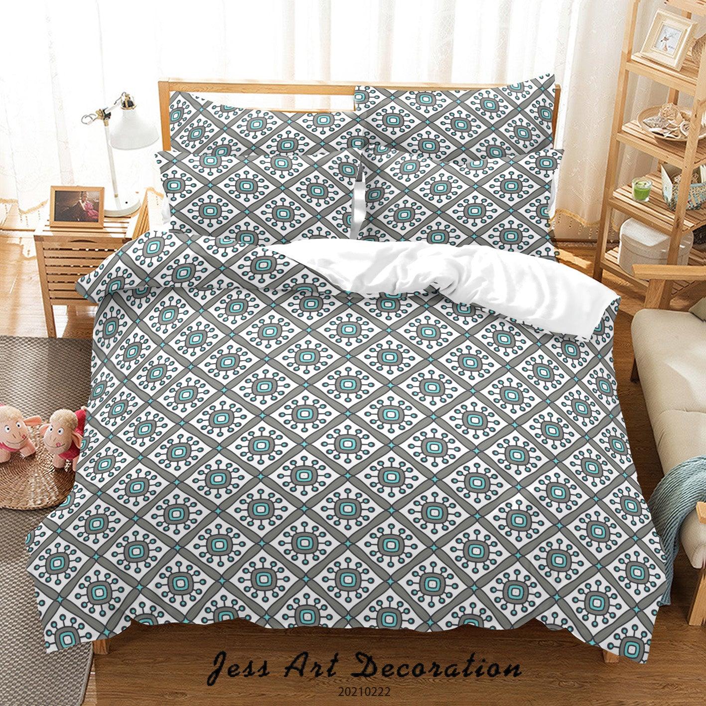 3D Abstract Geometric Pattern Quilt Cover Set Bedding Set Duvet Cover Pillowcases 206
