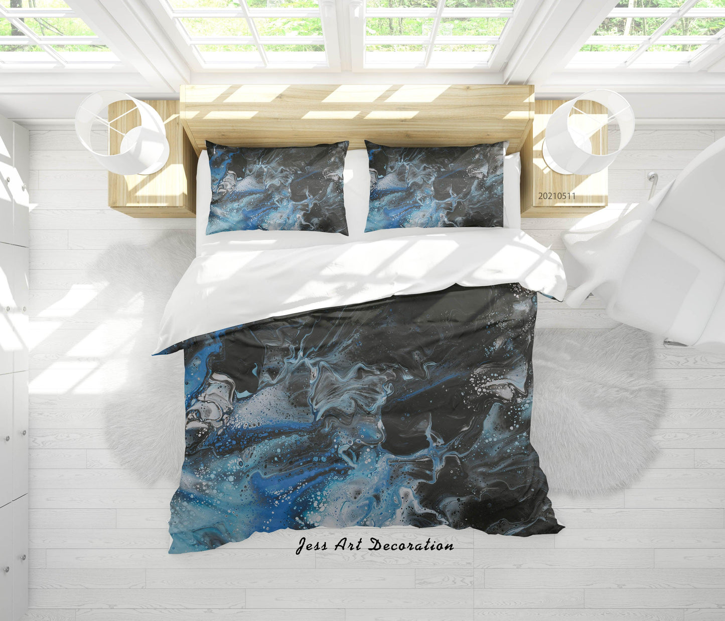 3D Abstract Marble Texture Quilt Cover Set Bedding Set Duvet Cover Pillowcases 599