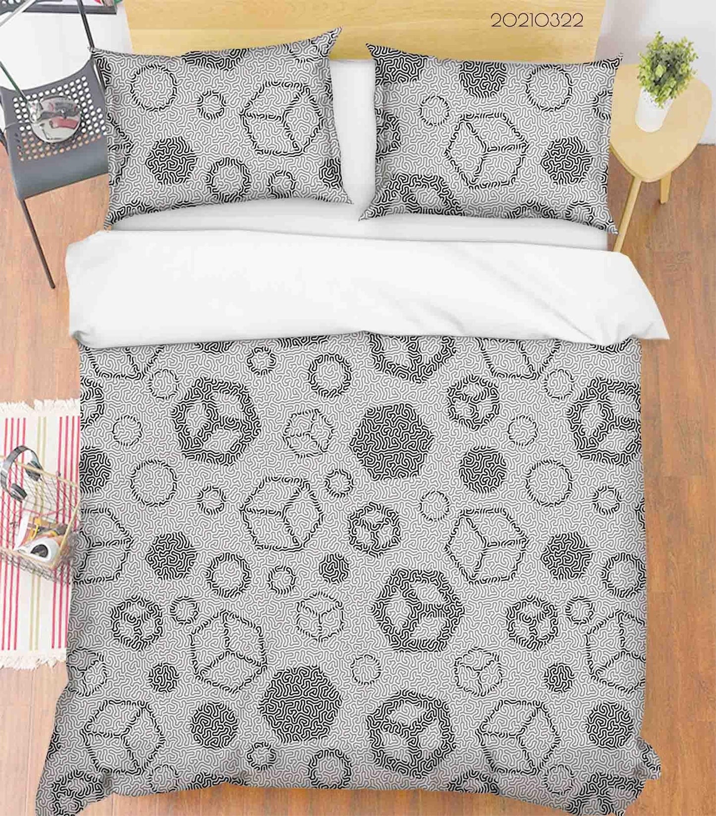 3D Abstract Geometric Pattern Quilt Cover Set Bedding Set Duvet Cover Pillowcases 134
