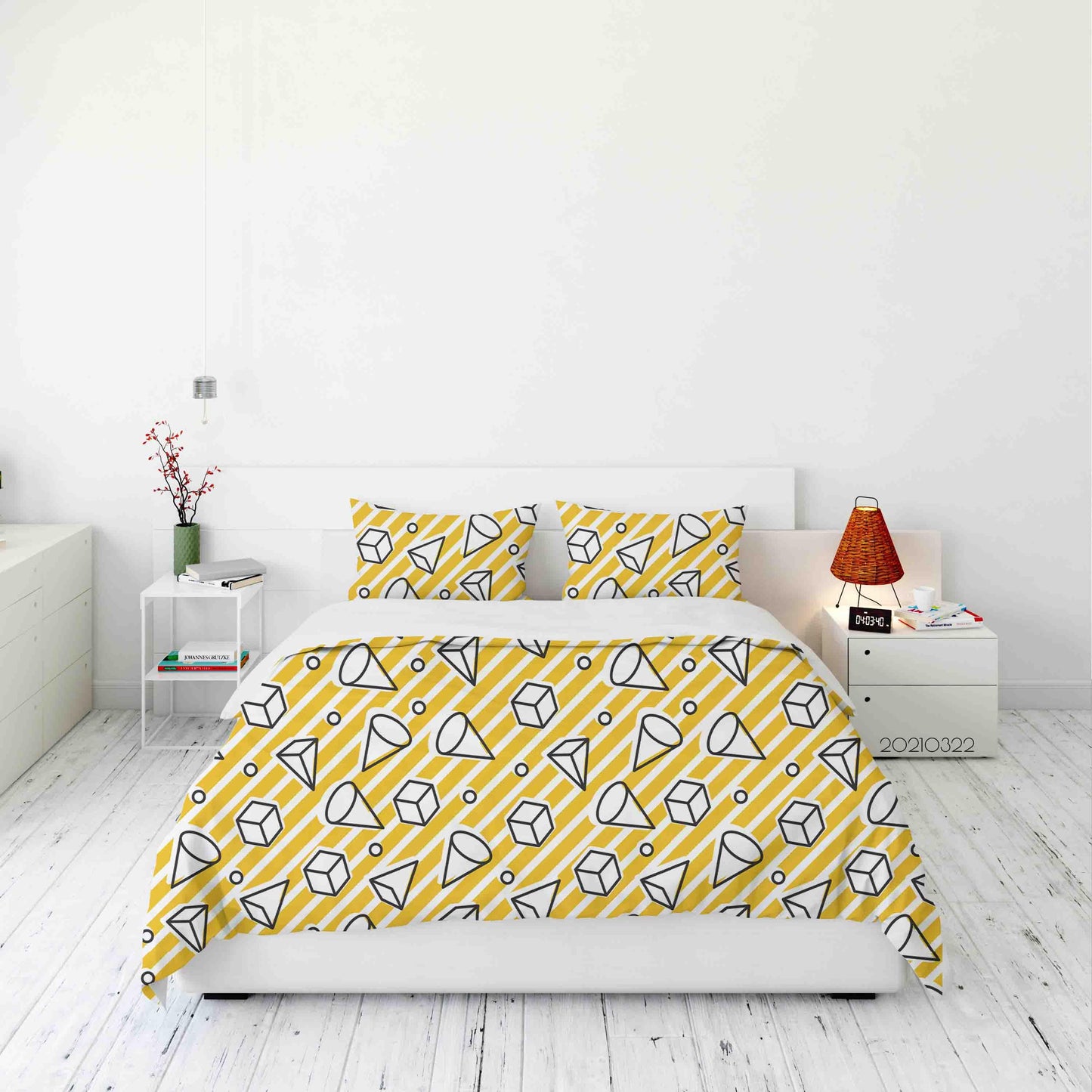 3D Abstract Geometric Pattern Quilt Cover Set Bedding Set Duvet Cover Pillowcases LQH 6