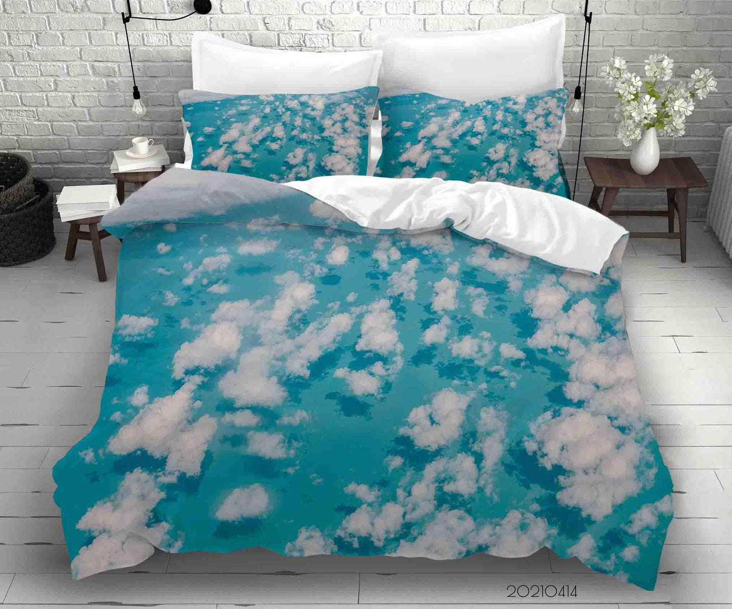 3D Blue Sky White Cloud Quilt Cover Set Bedding Set Duvet Cover Pillowcases 74 LQH