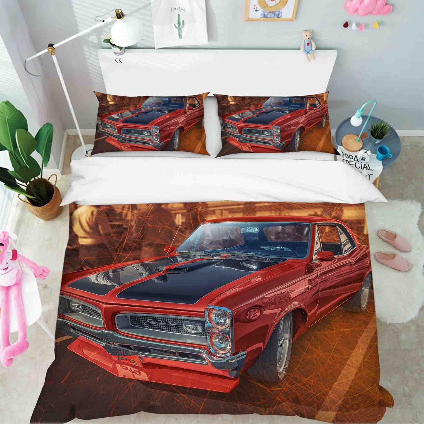 3D Automobile Person Quilt Cover Set Bedding Set Duvet Cover Pillowcase 397