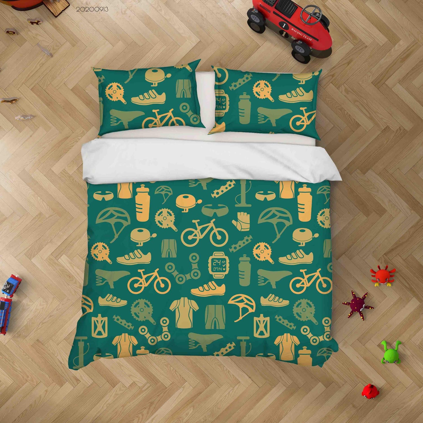 3D Bicycle Pattern Quilt Cover Set Bedding Set Duvet Cover Pillowcases WJ 1812