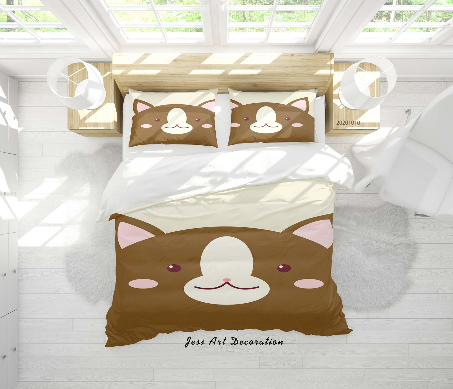 3D Cartoon Cute Animal Mouse Quilt Cover Set Bedding Set Duvet Cover Pillowcases WJ 9528