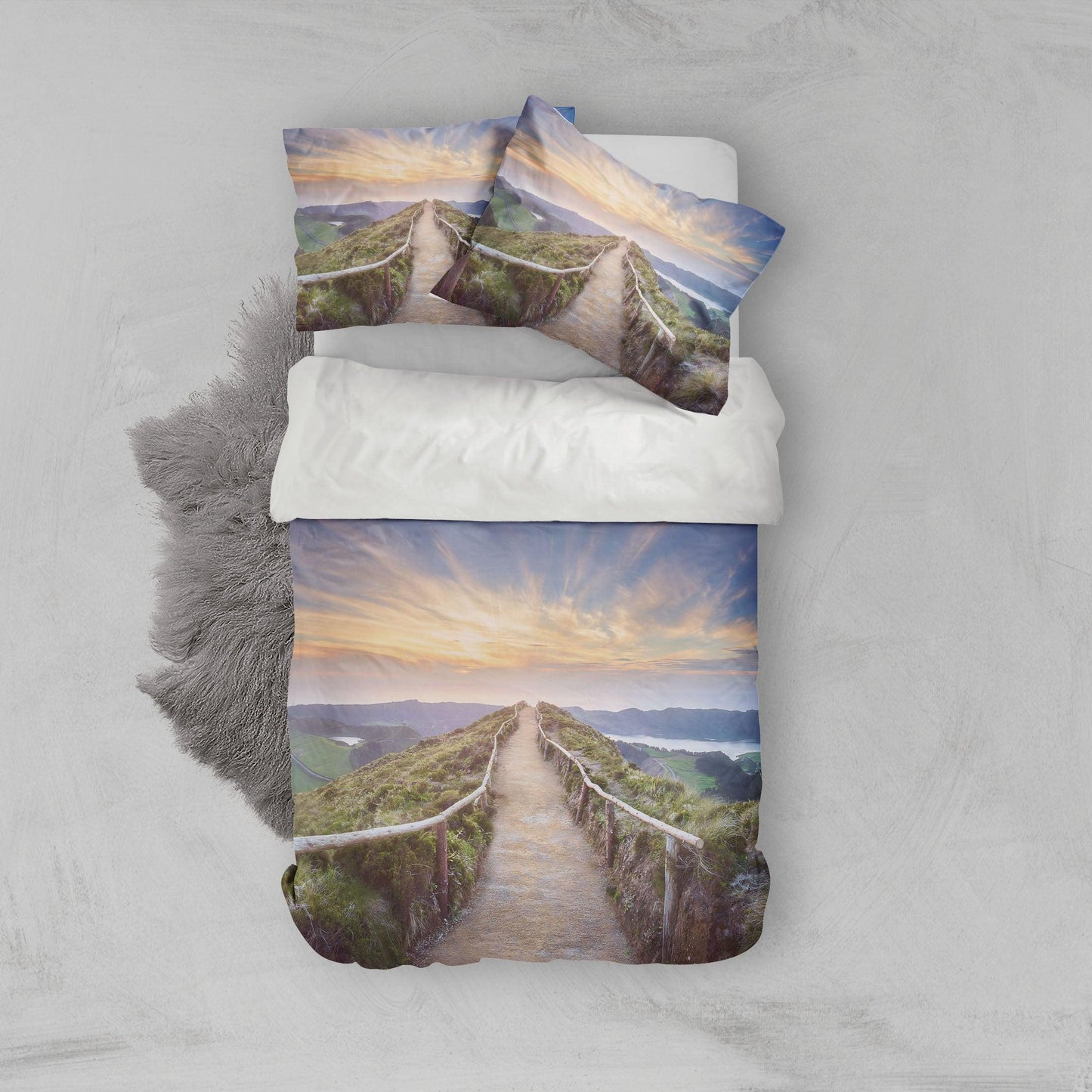 3D Bridge Landscape Quilt Cover Set Bedding Set Pillowcases 132