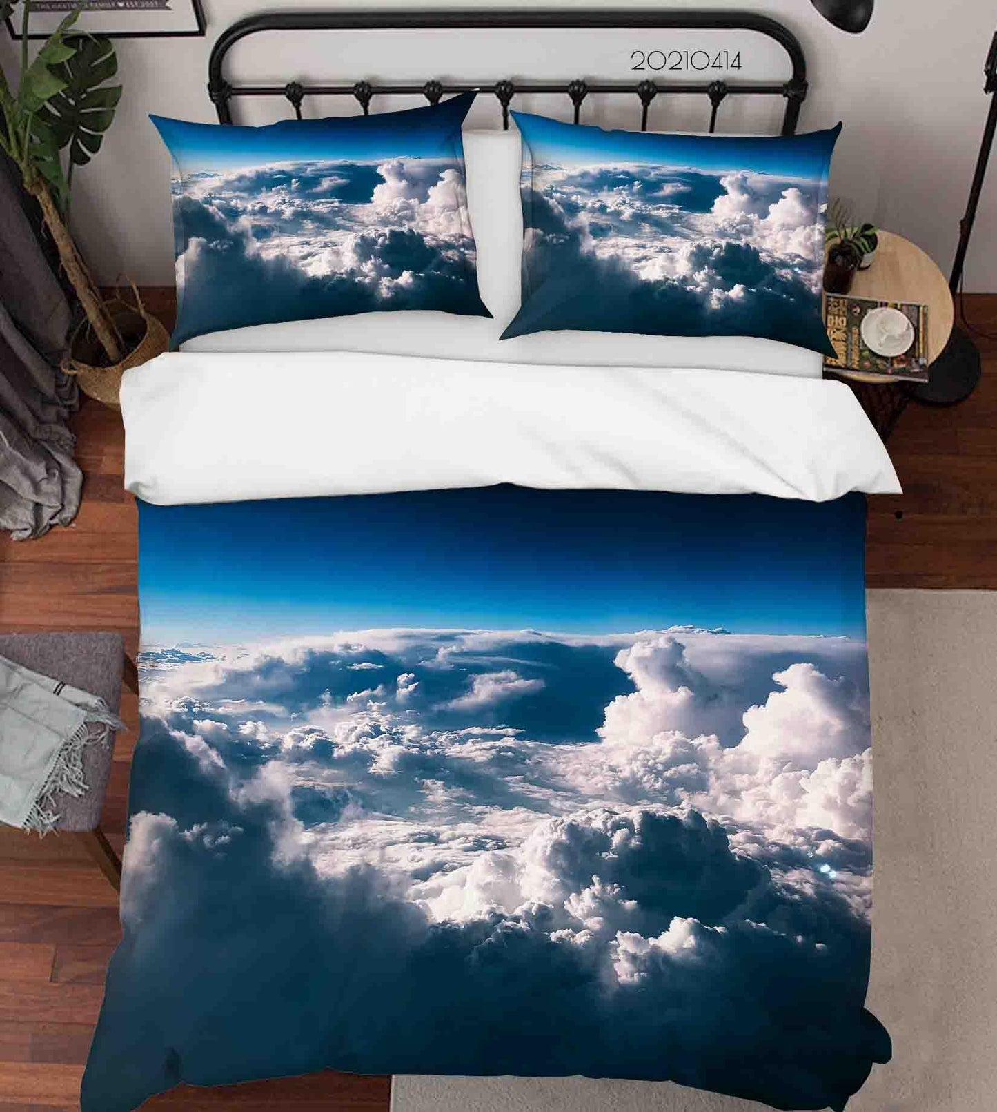 3D Blue Sky White Cloud Quilt Cover Set Bedding Set Duvet Cover Pillowcases 44
