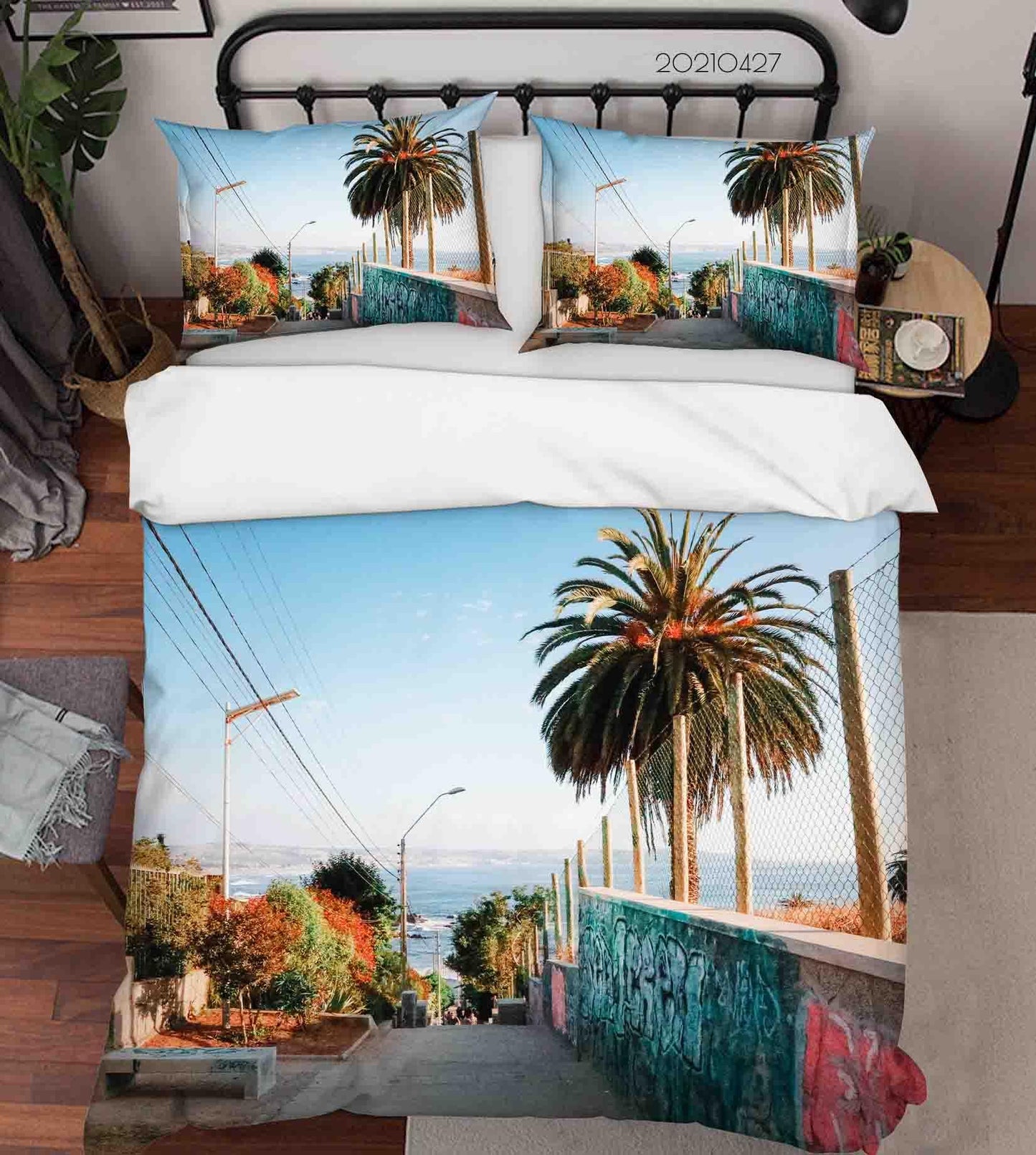 3D Abstract Street Graffiti Quilt Cover Set Bedding Set Duvet Cover Pillowcases 85
