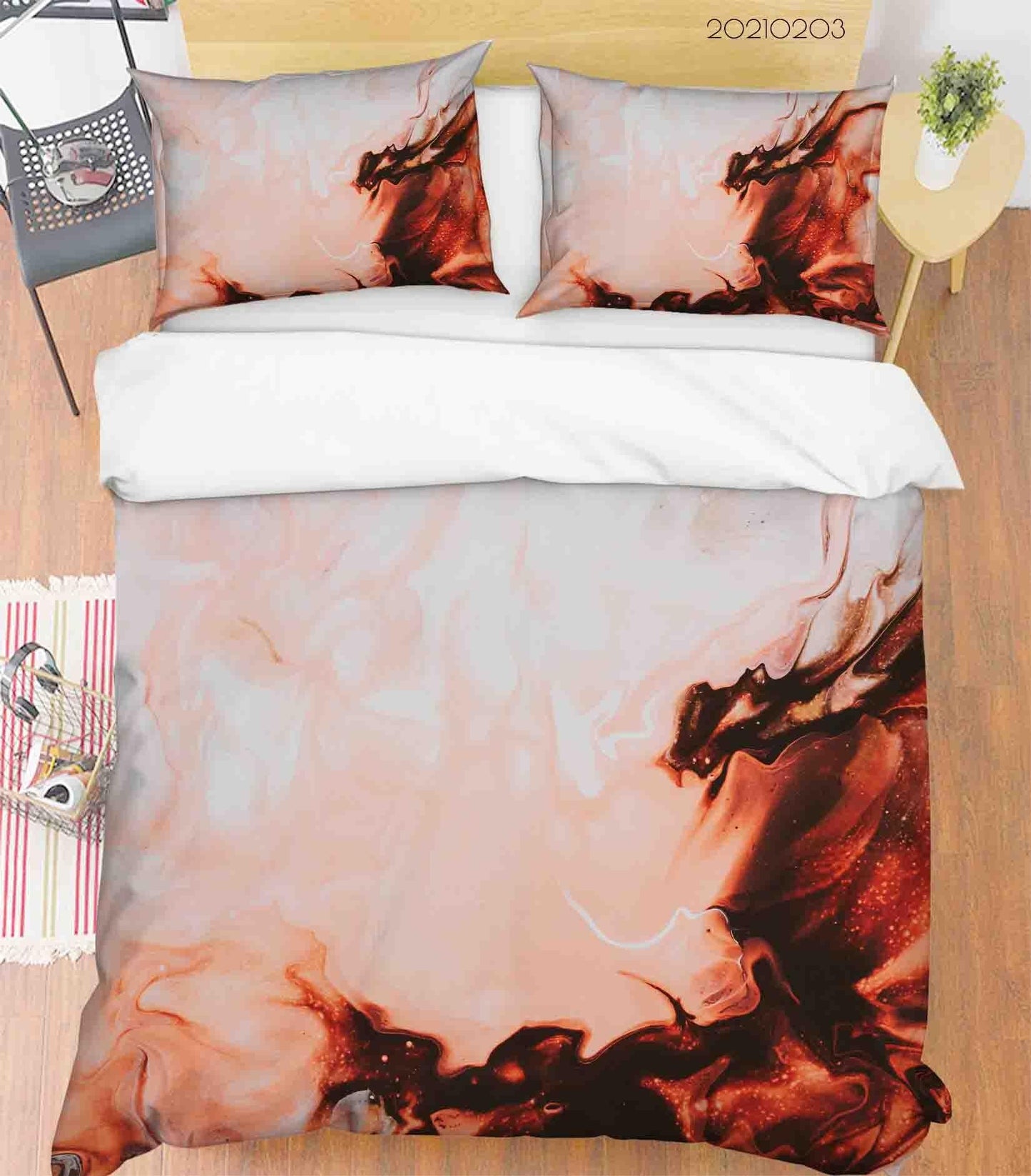3D Abstract Marble Texture Quilt Cover Set Bedding Set Duvet Cover Pillowcases 61