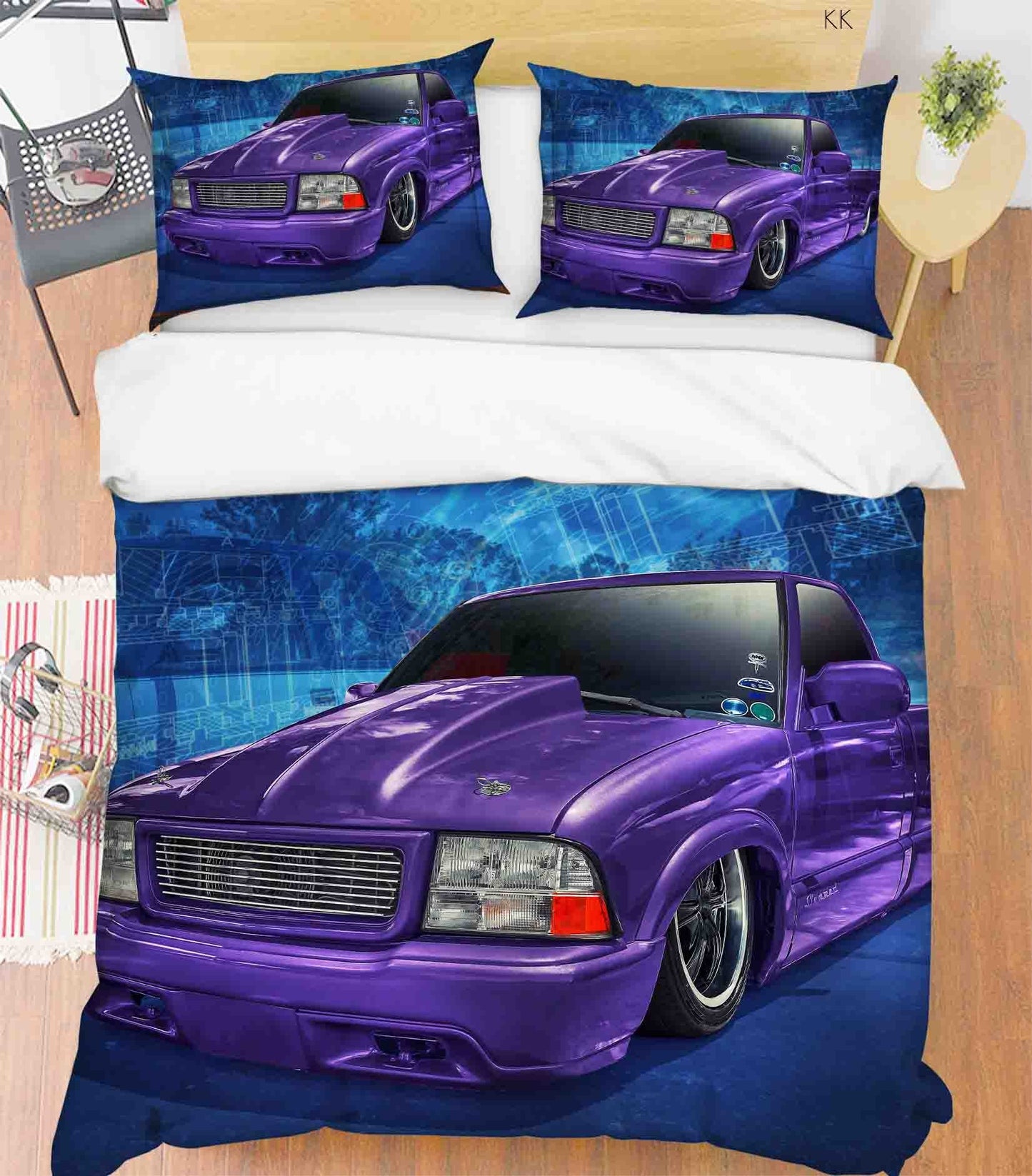 3D Automobile Night Quilt Cover Set Bedding Set Duvet Cover Pillowcase 401