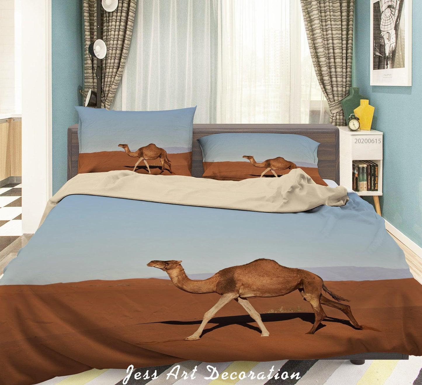 3D Camel Desert Quilt Cover Set Bedding Set Duvet Cover Pillowcases SF148