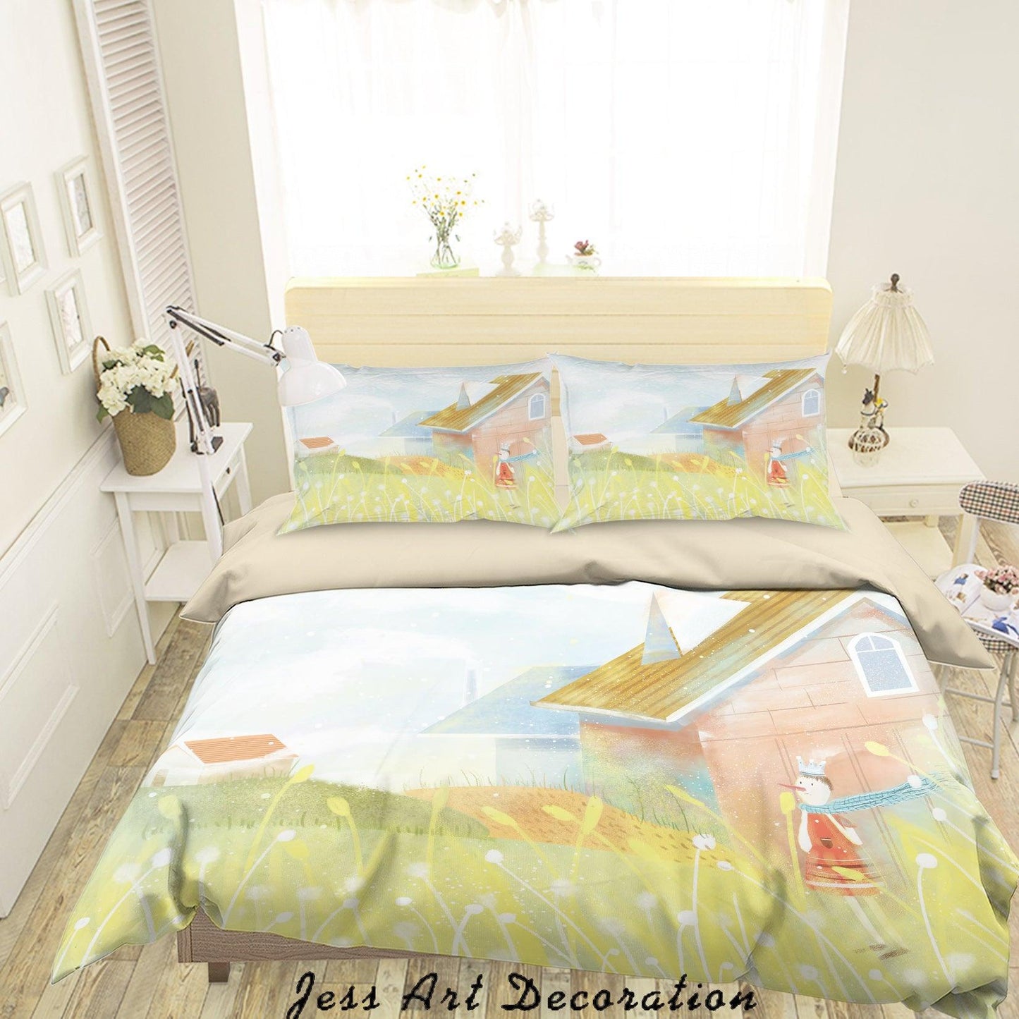 3D Cartoon House Rabbit Quilt Cover Set Bedding Set Duvet Cover Pillowcases A610 LQH