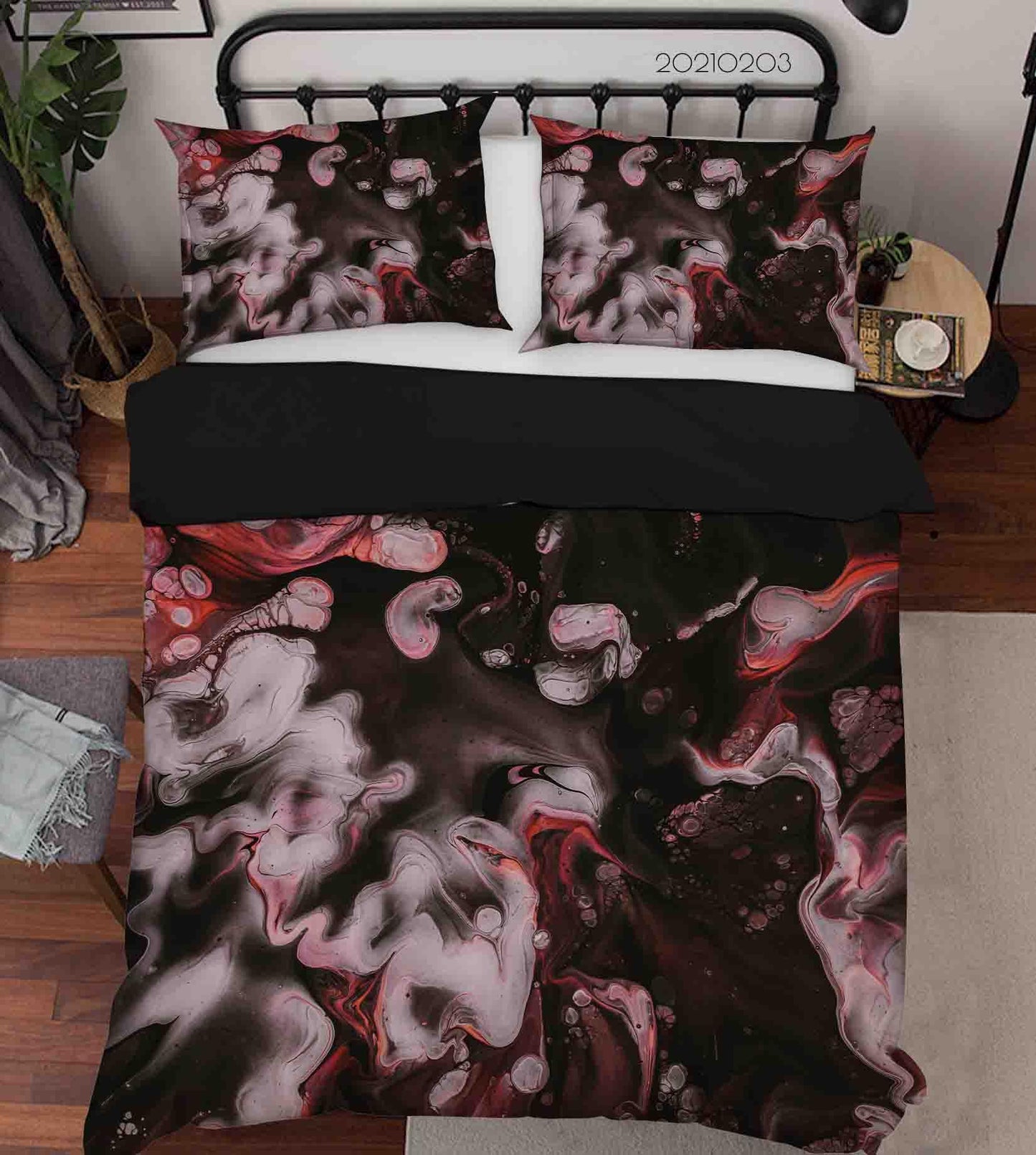 3D Abstract Marble Texture Quilt Cover Set Bedding Set Duvet Cover Pillowcases 42