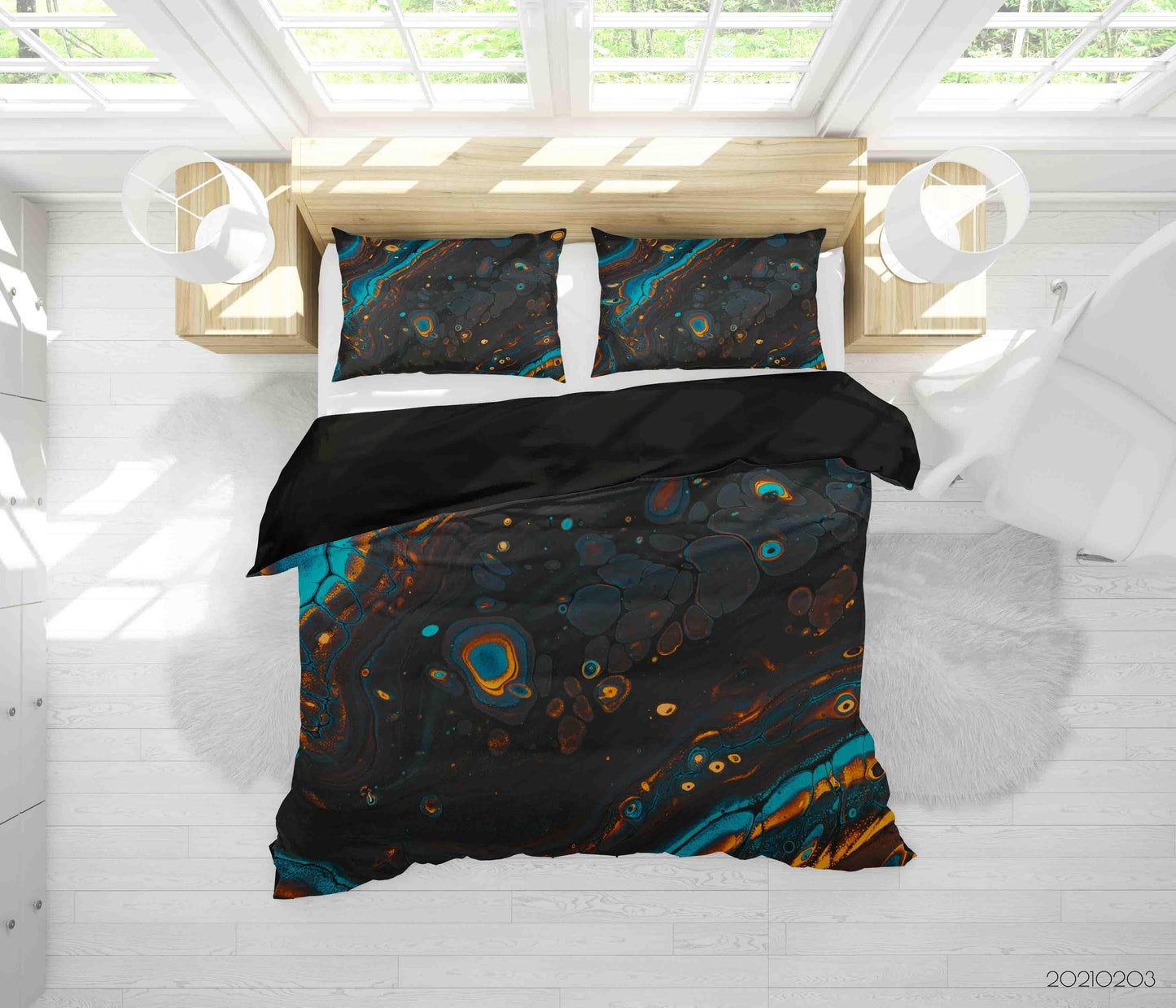 3D Abstract Black Marble Texture Quilt Cover Set Bedding Set Duvet Cover Pillowcases 29