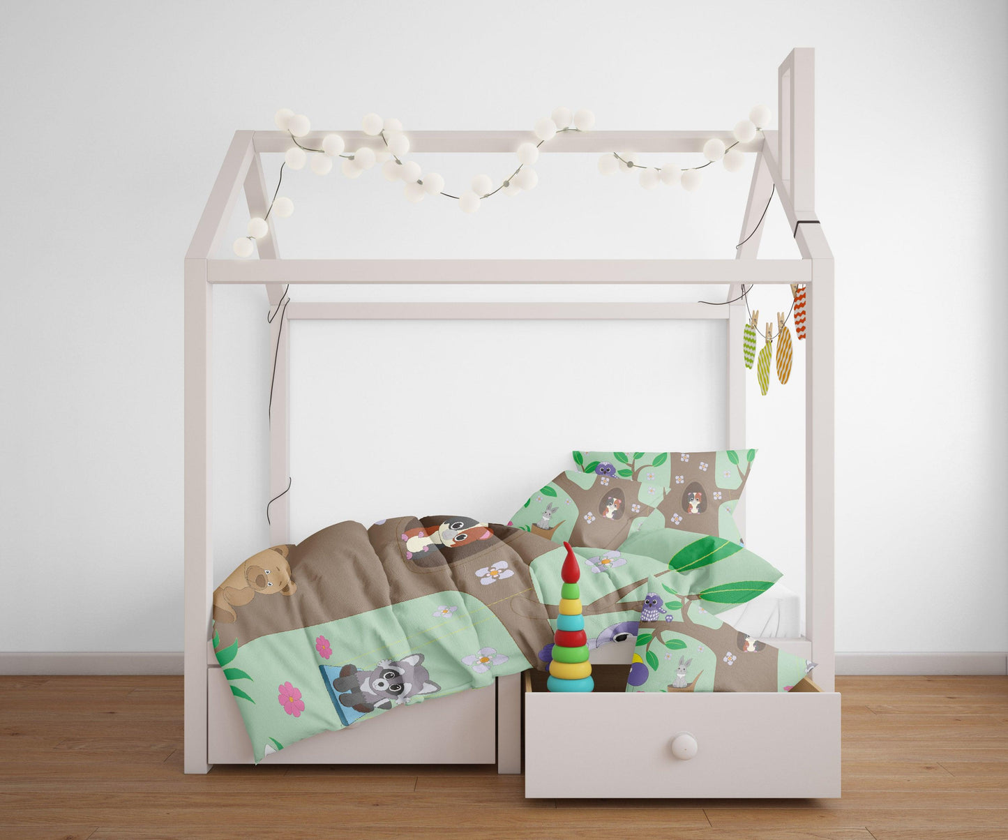 3D Cartoon Animals Tree Hole Quilt Cover Set Bedding Set Pillowcases 84