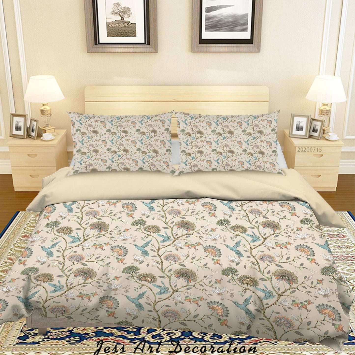 3D Abstract Vintage Floral Pattern Quilt Cover Set Bedding Set Duvet Cover Pillowcases WJ 3910