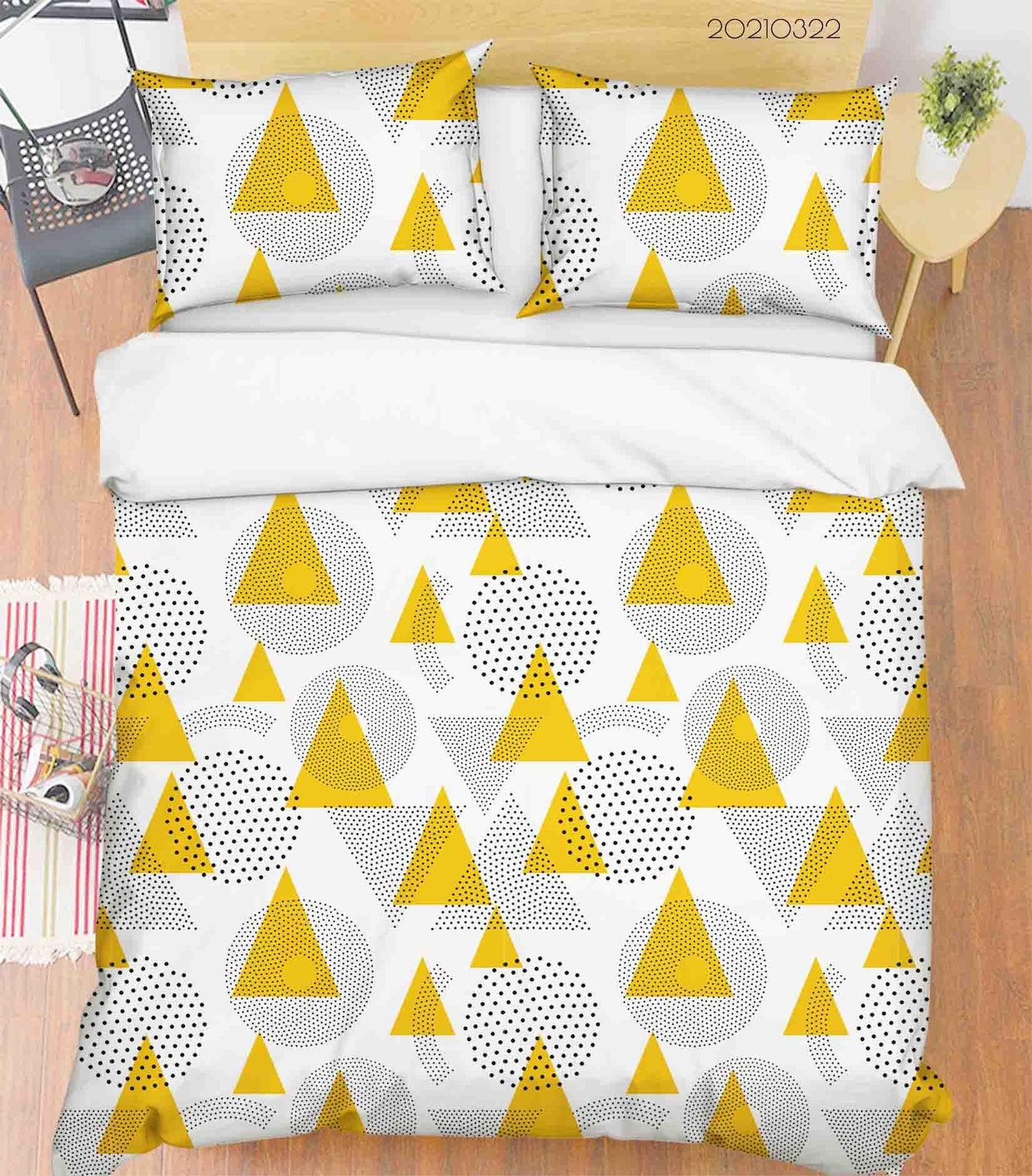 3D Abstract Geometric Pattern Quilt Cover Set Bedding Set Duvet Cover Pillowcases 129