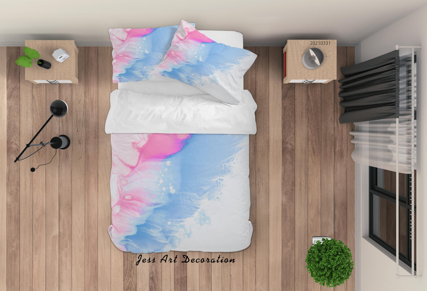 3D Abstract Color Graffiti Quilt Cover Set Bedding Set Duvet Cover Pillowcases 268