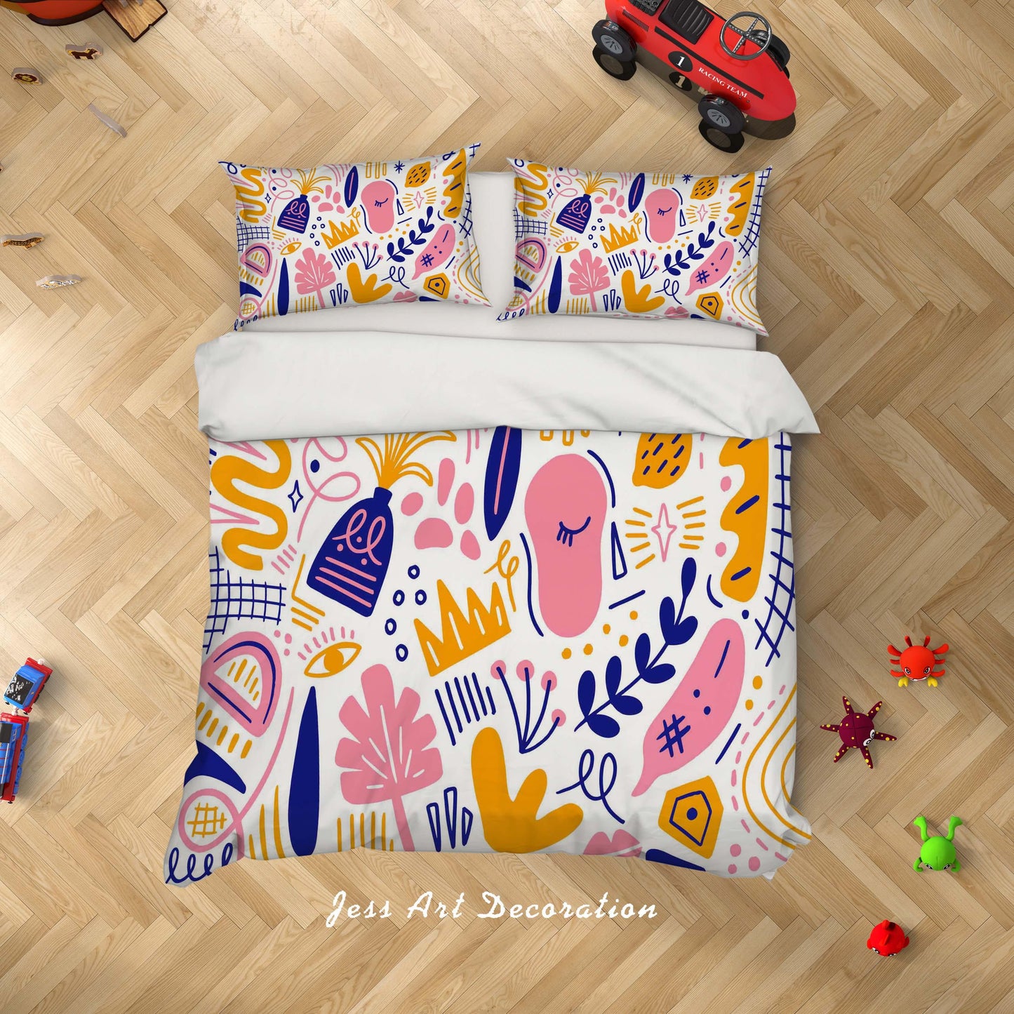 3D Cartoon Leaf Plant Quilt Cover Set Bedding Set Duvet Cover Pillowcases A019 LQH