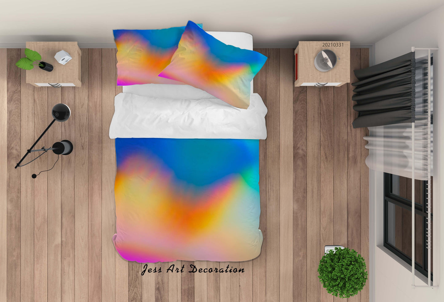 3D Abstract Color Pattern Quilt Cover Set Bedding Set Duvet Cover Pillowcases 290